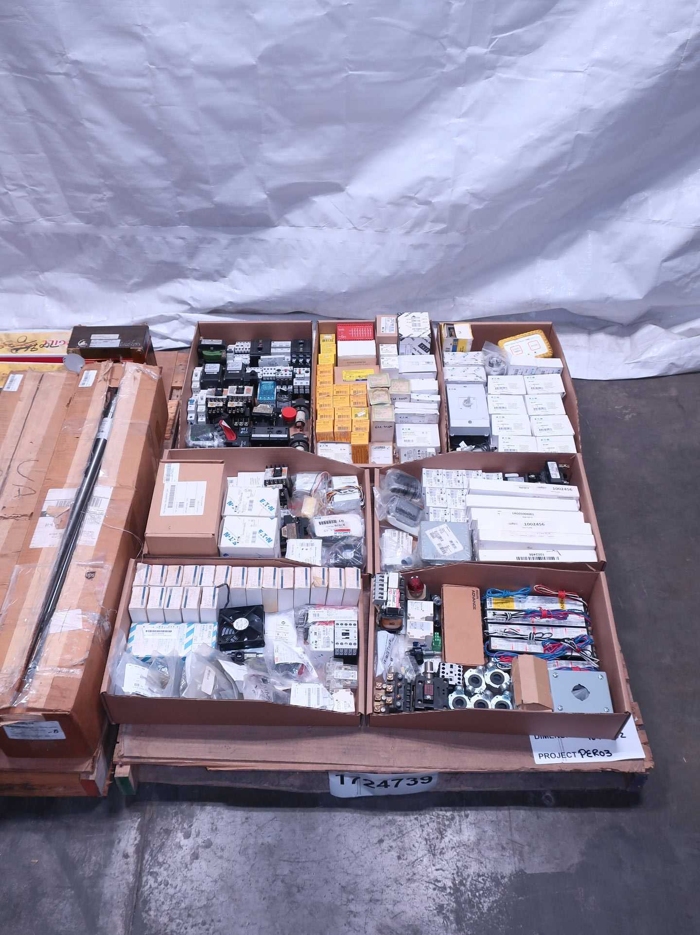SKU 1724739 - 2 PALLETS OF ASSORTED ELECTRICAL COMPONENTS - ELECTRICAL COMPONENTS