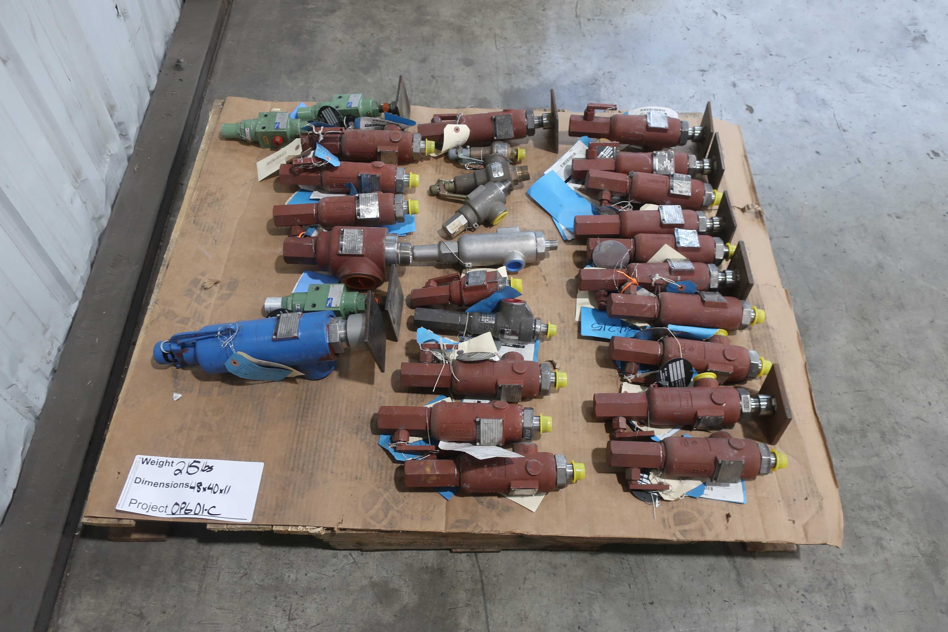 PALLET OF ASSORTED RELIEF VALVES - RELIEF VALVE