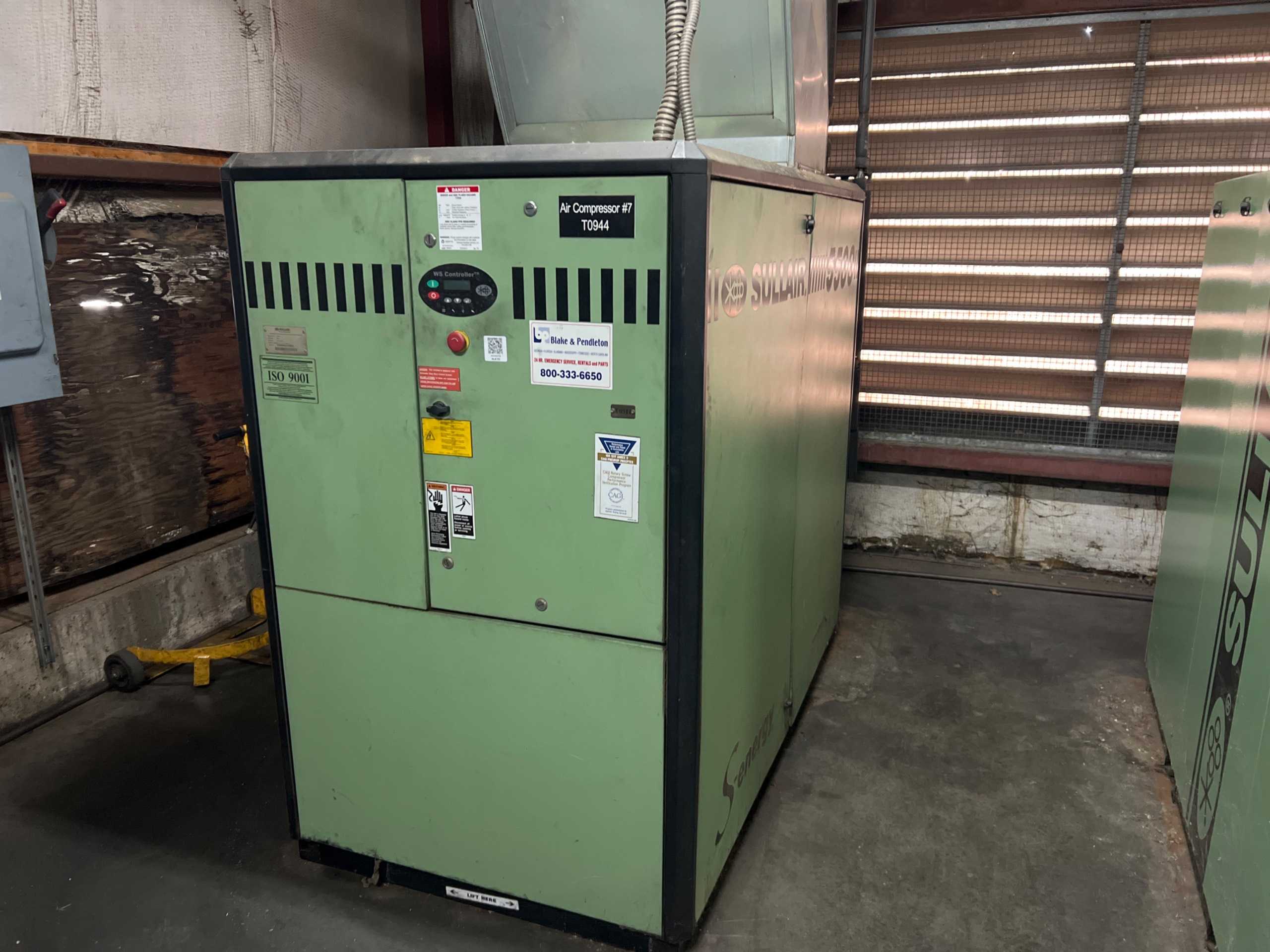 SULLAIR 5509/A STATIONARY AIR COMPRESSOR - STATIONARY AIR COMPRESSOR