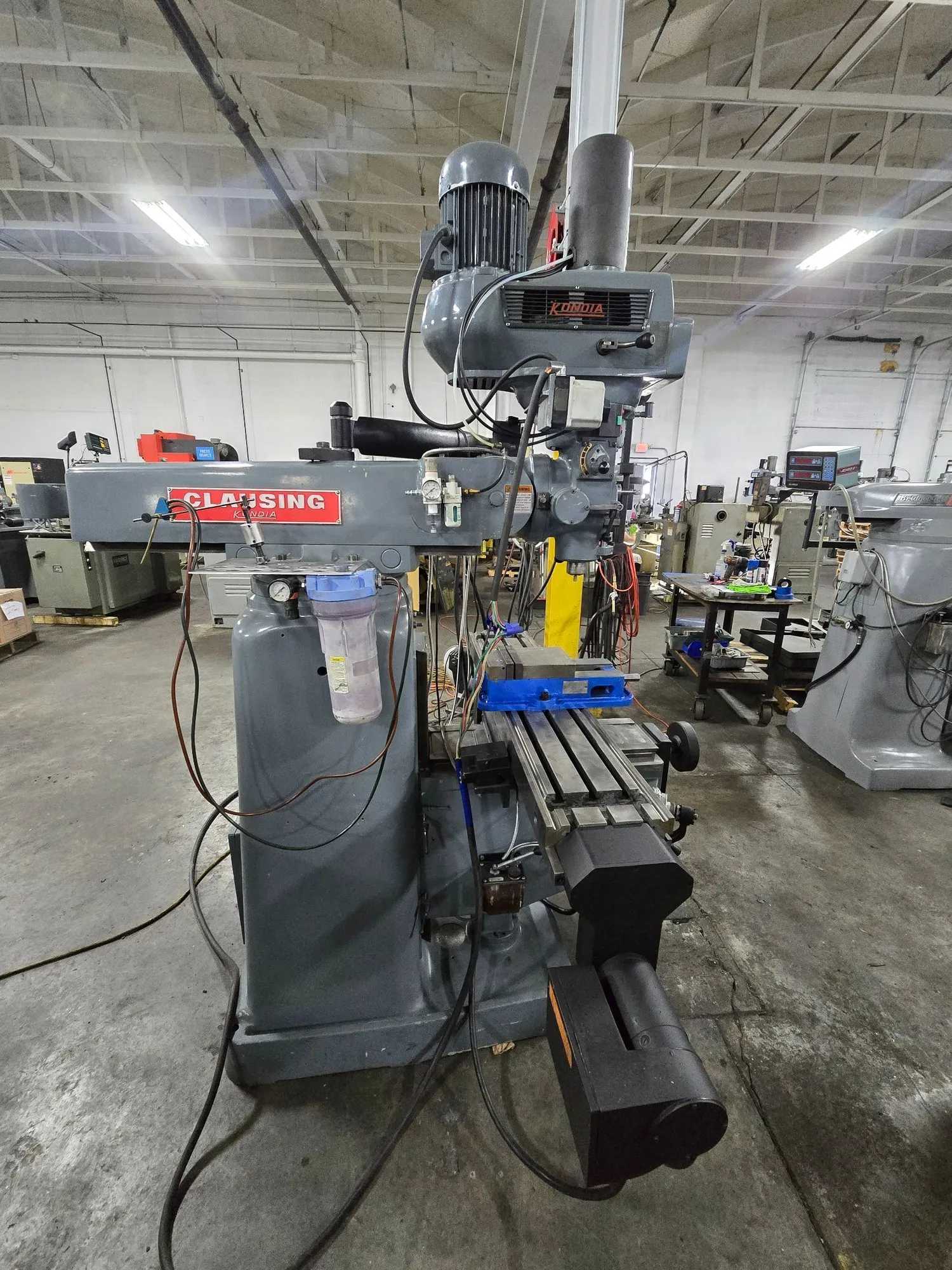 2023(CNC) CLAUSING KONDIA FV-1 VERTICAL KNEE MILL 9"X48" 3HP 4000RPM PROTOTRAK KMX - VERTICAL MILLING MACHINES