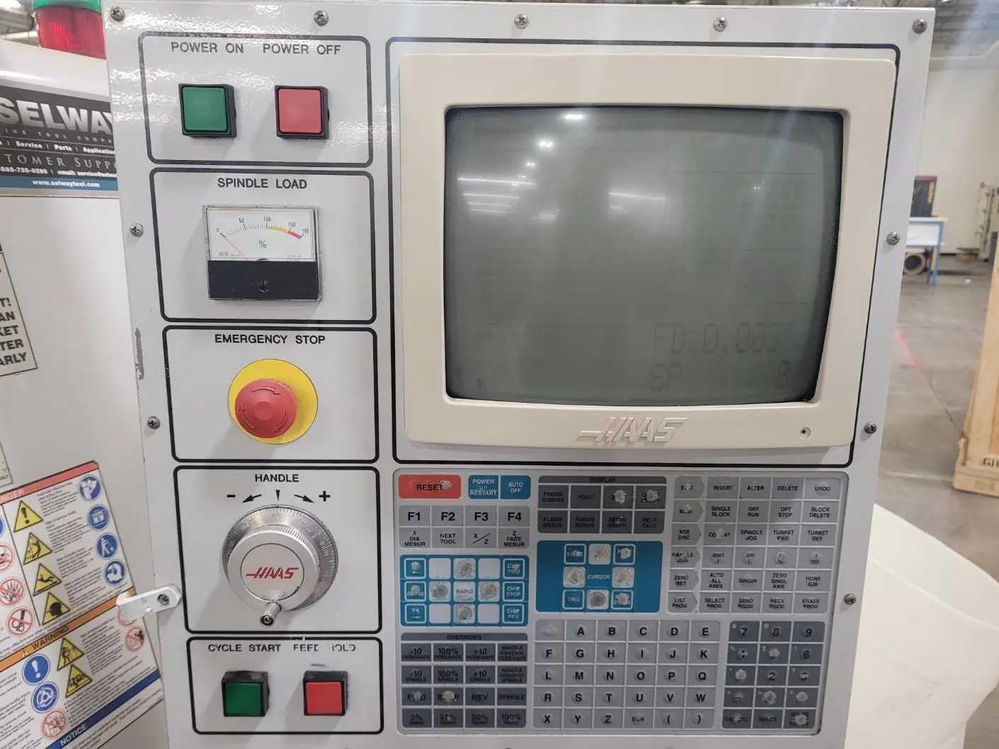 1999 HAAS SL-20T CNC LATHE, 8-INCH CHUCK, 10.3-IN DIAMETER, 20-IN LENGTH, 20 HP, 4000 RPM - CNC LATHES