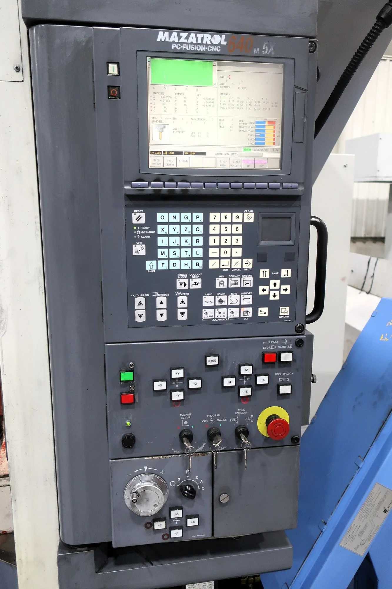 2003 MAZAK VARIAXIS 500-5X 5-AXIS VMC, 10,000 RPM, 25 HP, CAT 40, 40 ATC, MAZATROL 640M 5X - VERTICAL MACHINING CENTERS