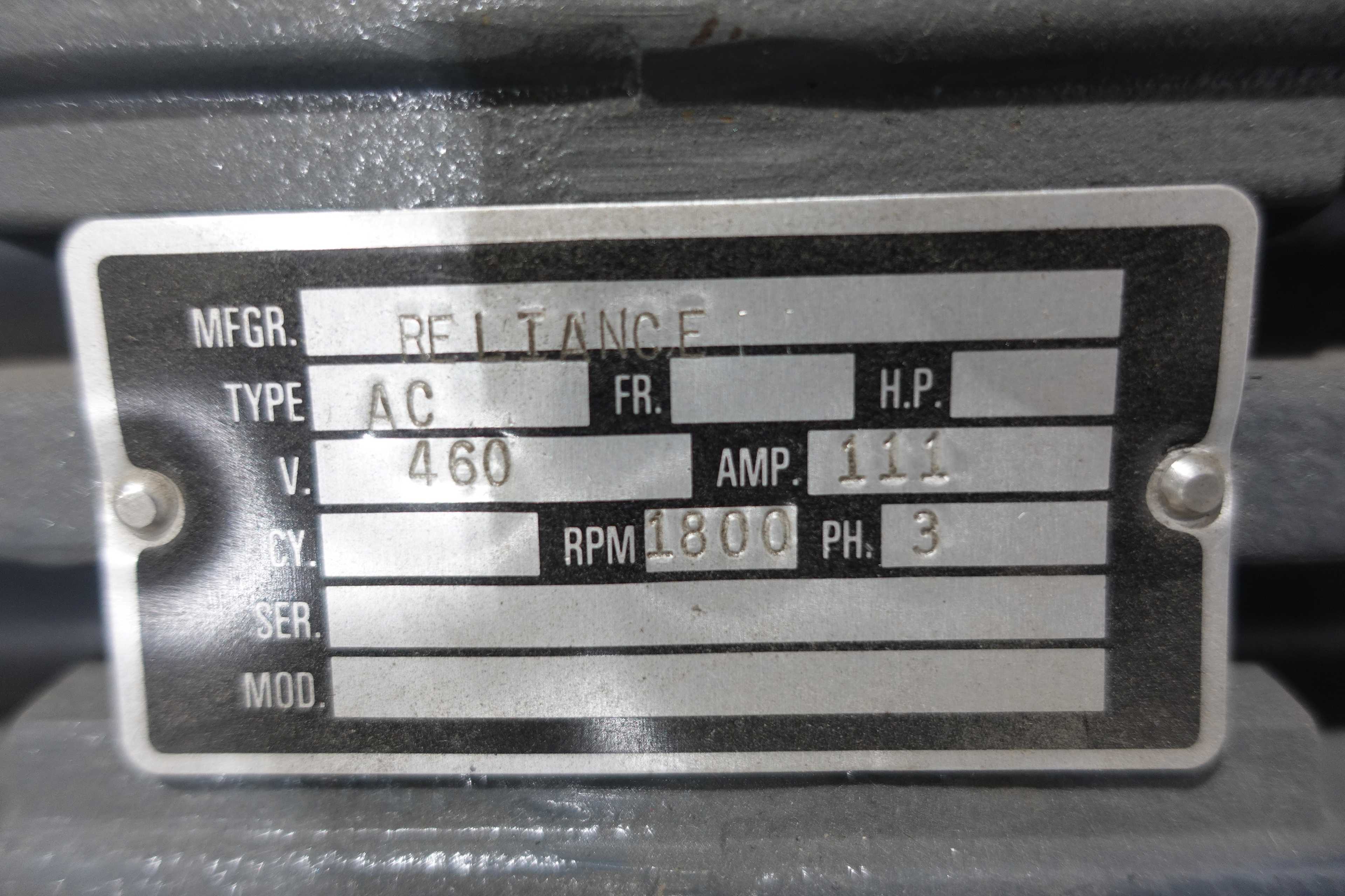 SKU 1724381 - RELIANCE AC MOTOR, 3 PH, 1800 RPM, 460V - AC MOTOR