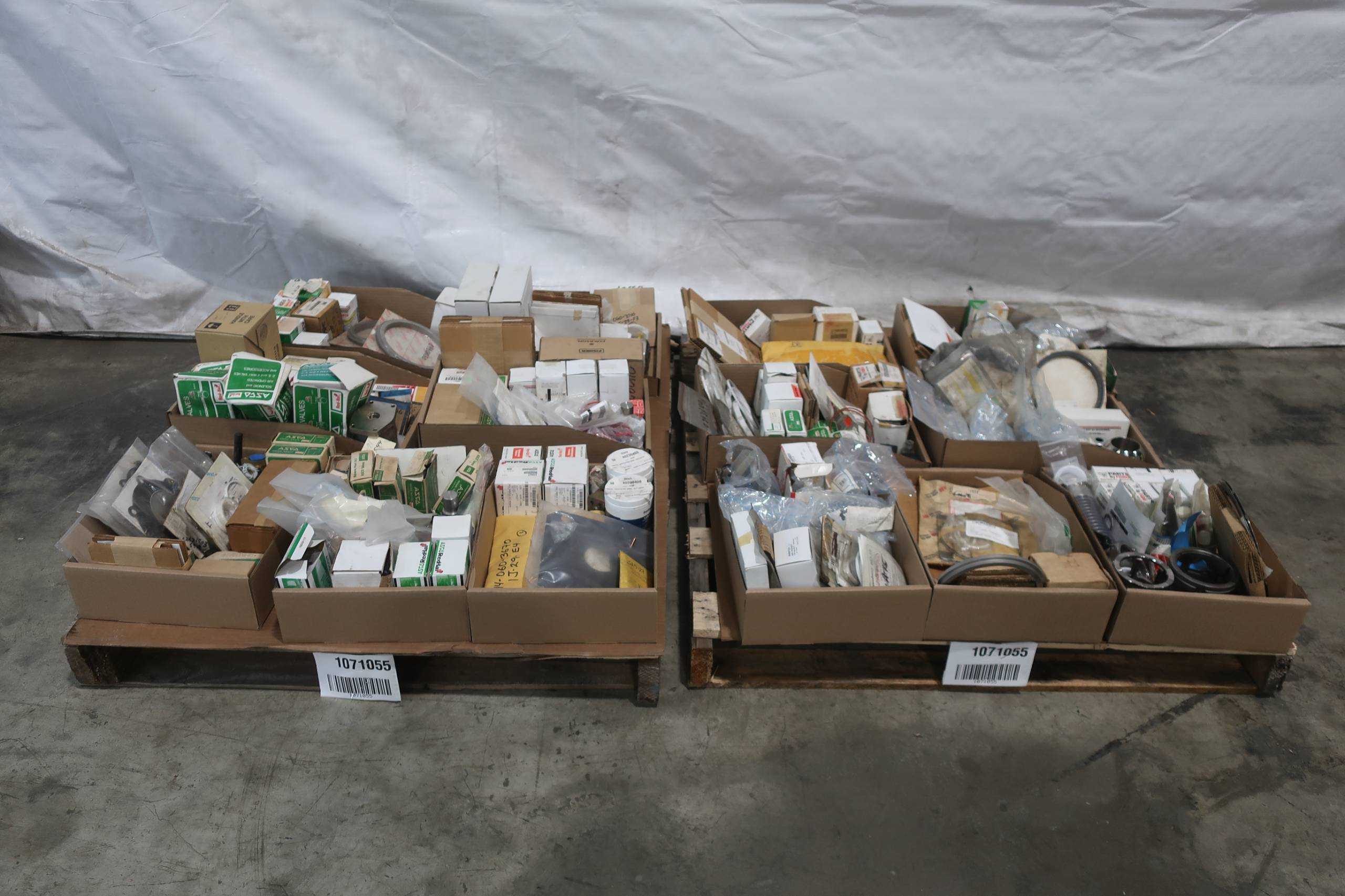 2 PALLETS OF ASSORTED VALVE PARTS AND ACCESSORIES