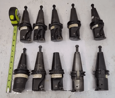 CARBOLOY 4096551-021 TOOL HOLDER SET OF 10 - CAT 40, 7.25" OAL, 2.00" DIAMETER HEAD - MACHINE TOOLING