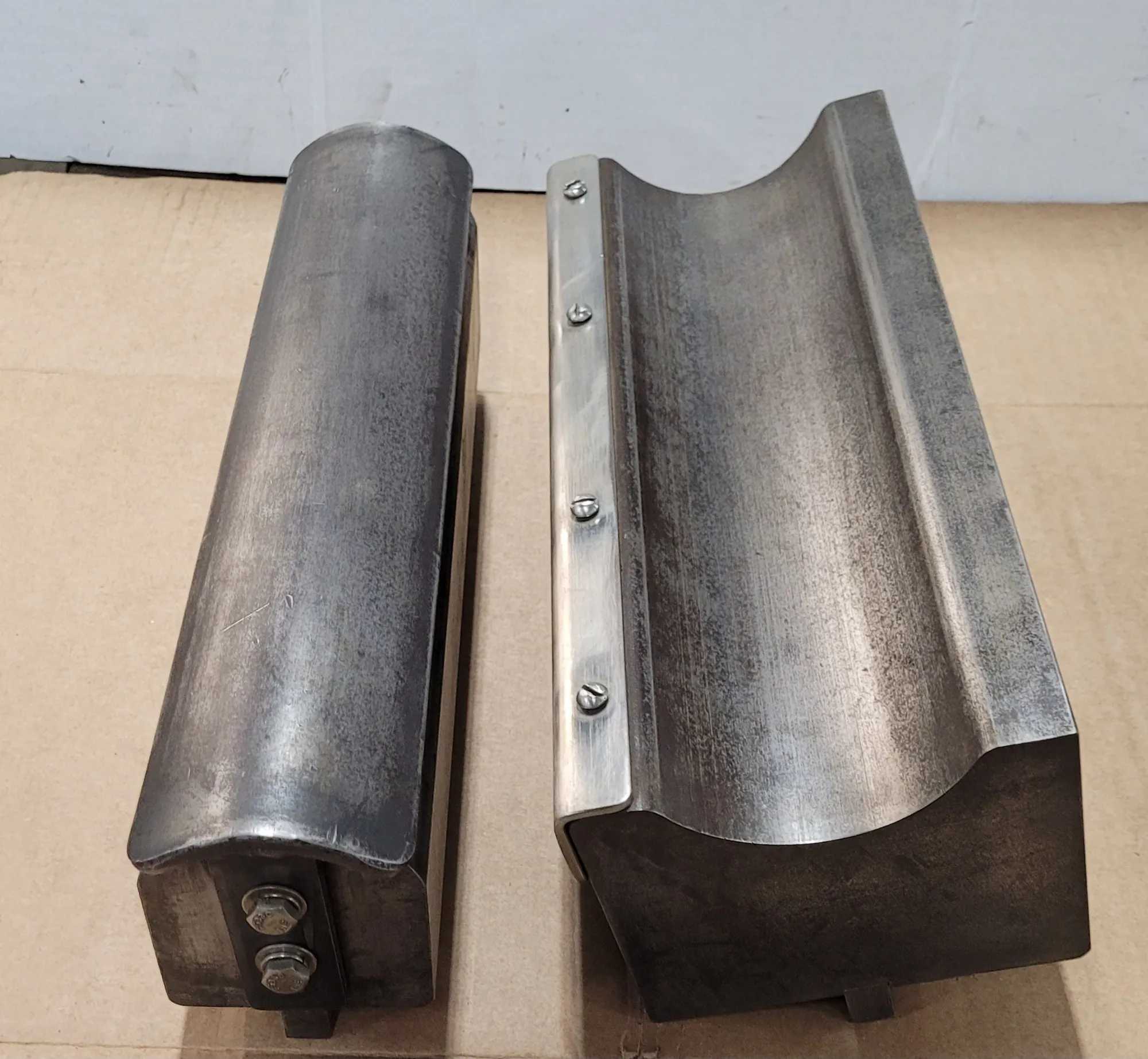 PRESS BRAKE TOOLING SET, 1-3/4" RADIUS PUNCH & DIE, 13" PUNCH OAL, 12" DIE OAL - MACHINE TOOLING