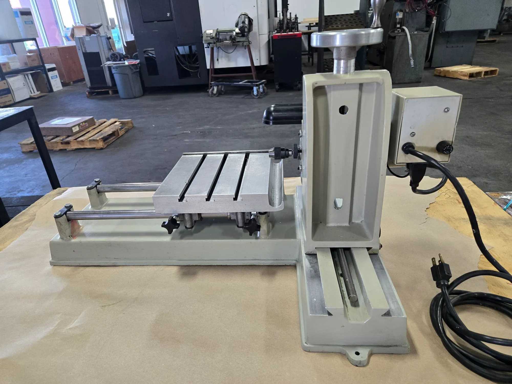 WESTHOFF WM-100-1 HORIZONTAL ELECTRODE DRILLING MACHINE, 110V, VARIABLE SPEED CONTROL - DRILLING MACHINES