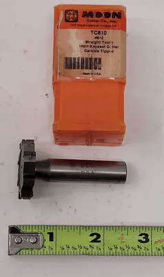 MOON CUTTER CO. TC810 STRAIGHT TOOTH WOODRUFF KEYSEAT CUTTER, 1-1/4" DIA, CARBIDE-TIPPED - MACHINE TOOLING