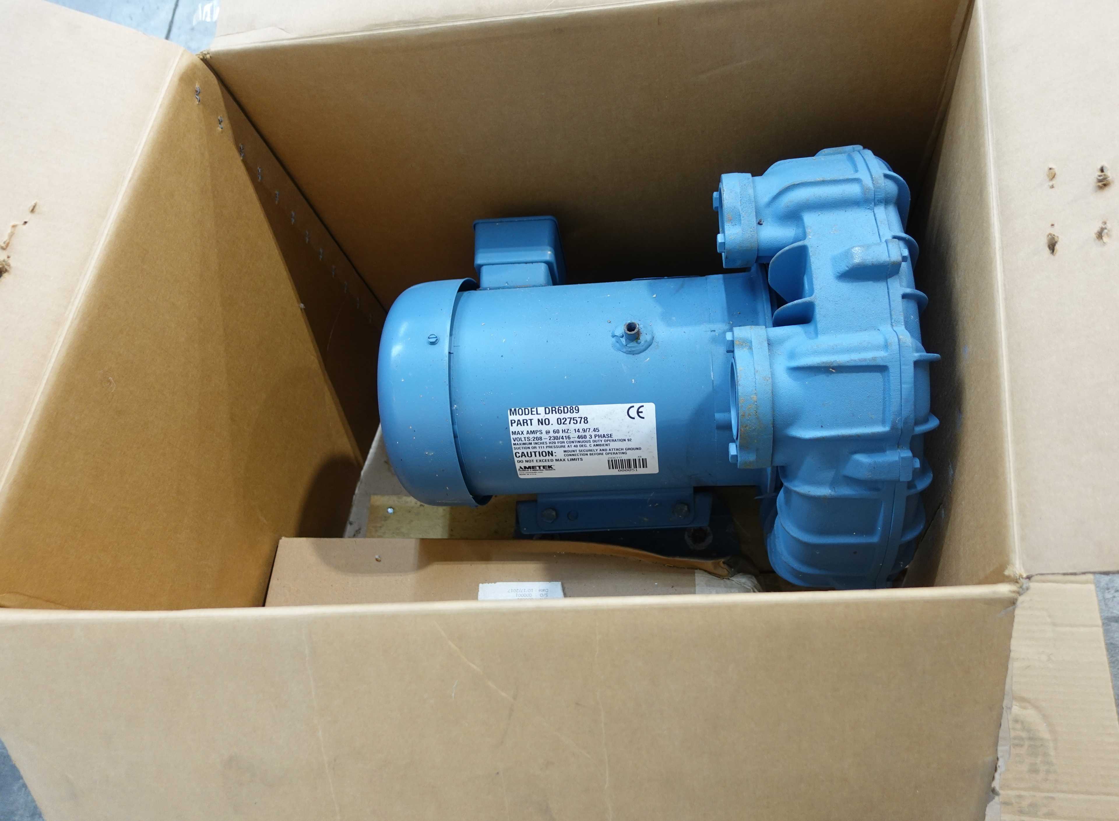 AMETEK DR6D89 REGENERATIVE BLOWER - REGENERATIVE BLOWER