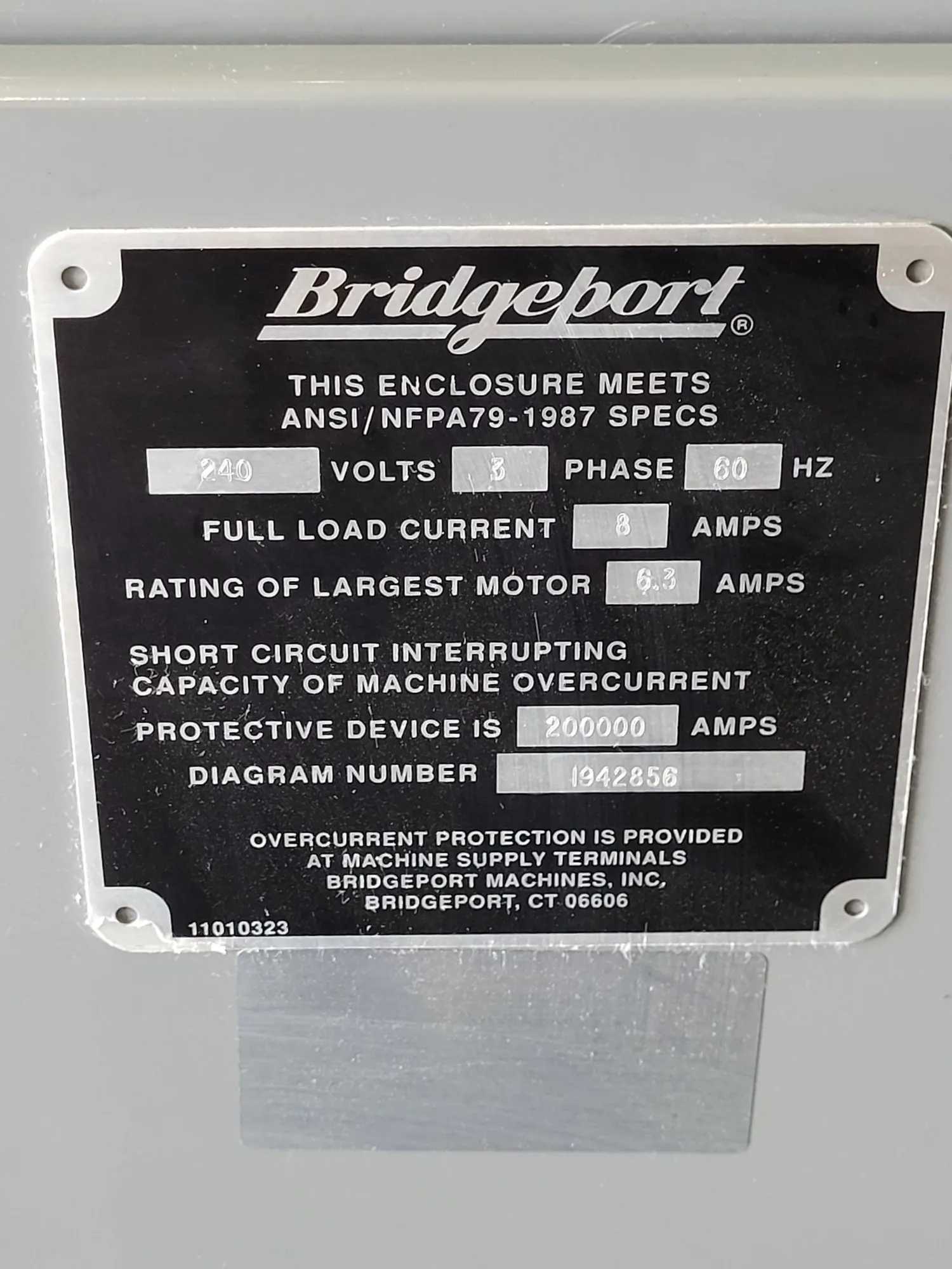 BRIDGEPORT SERIES 1 EZ TRAK SX VERTICAL MILL, 2 HP, 9" X 48" TABLE, R8 TAPER, 60-4200 RPM - VERTICAL MILLING MACHINES