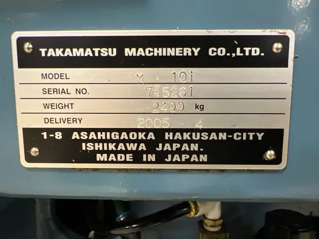 2005 TAKAMATSU X-10I CNC LATHE - undefined
