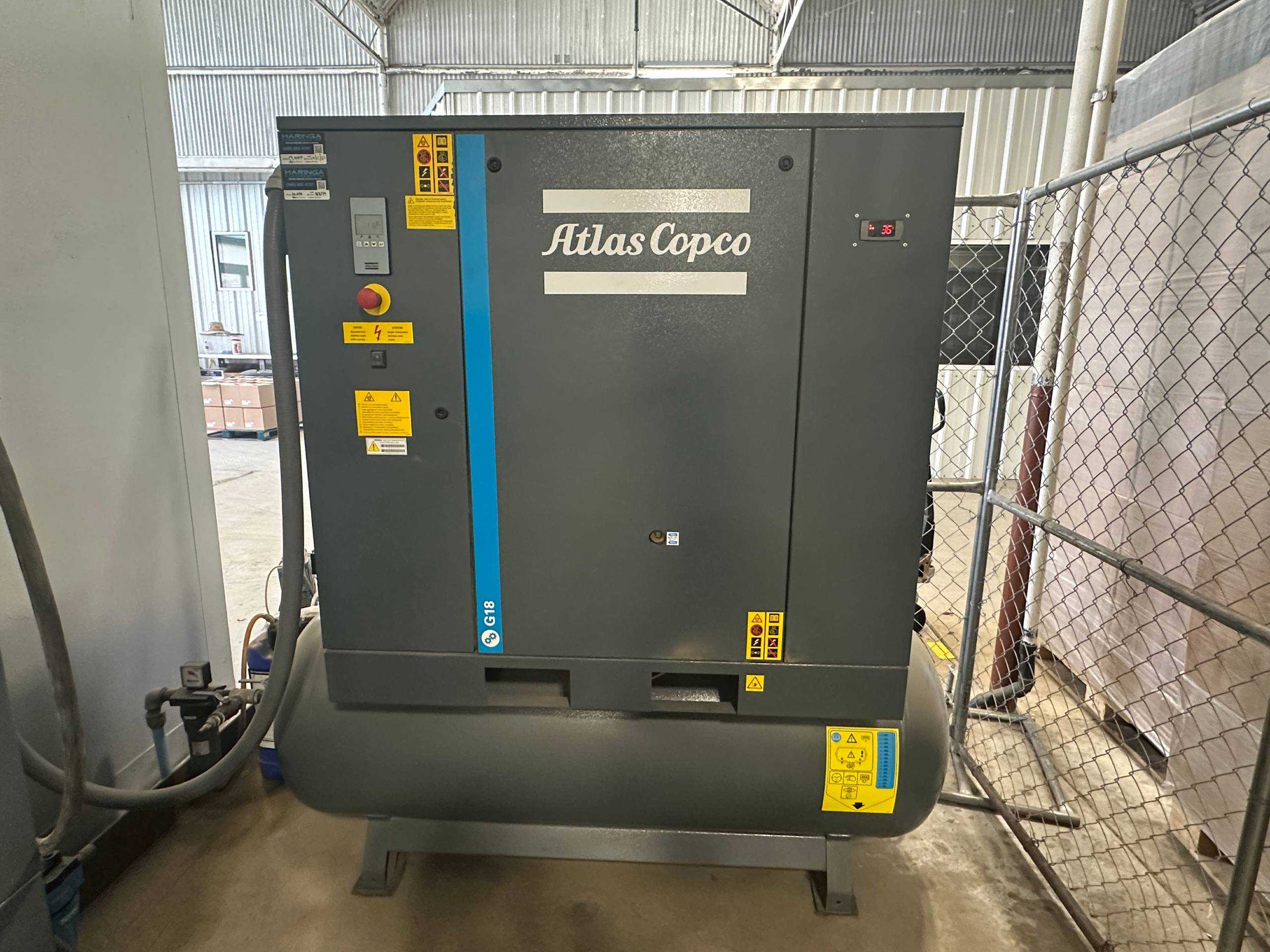 2019 ATLAS COPCO G18FF STATIONARY AIR COMPRESSOR - STATIONARY AIR COMPRESSOR