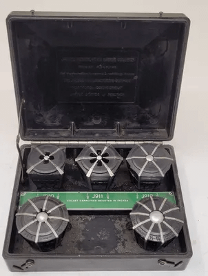 JACOBS RUBBER FLEX COLLETS LATHE COLLETS 5 PC SET, SIZES J910-J914, RANGE 1/16IN - 5/8IN - MACHINE TOOLING