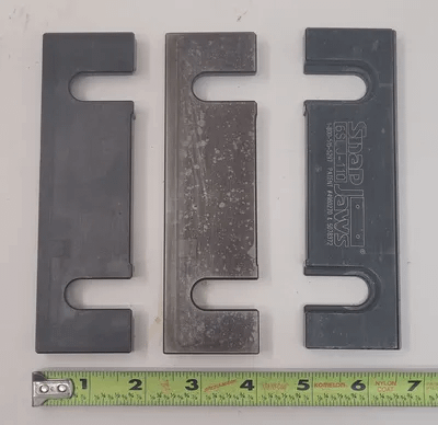 SNAP JAWS QUICK CHANGE VISE JAWS, 6HSJ-050, STEP JAW, 6 IN VISES, HARD STEEL, BOLT-ON - MACHINE TOOLING