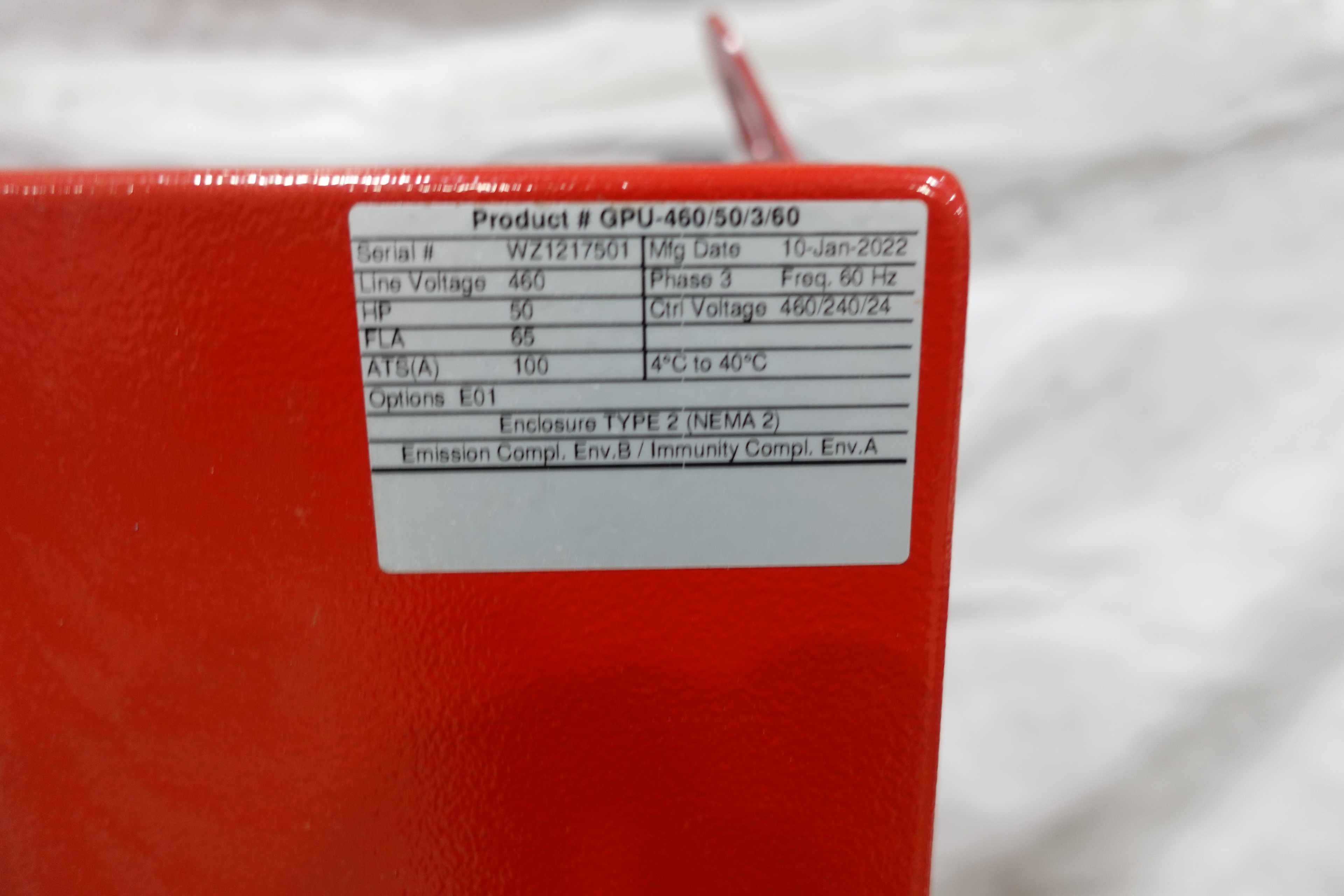 2022 TORNATECH GPU-460/50/3/60 ELECTRIC FIRE PUMP CONTROLLER - CONTROL CABINETS
