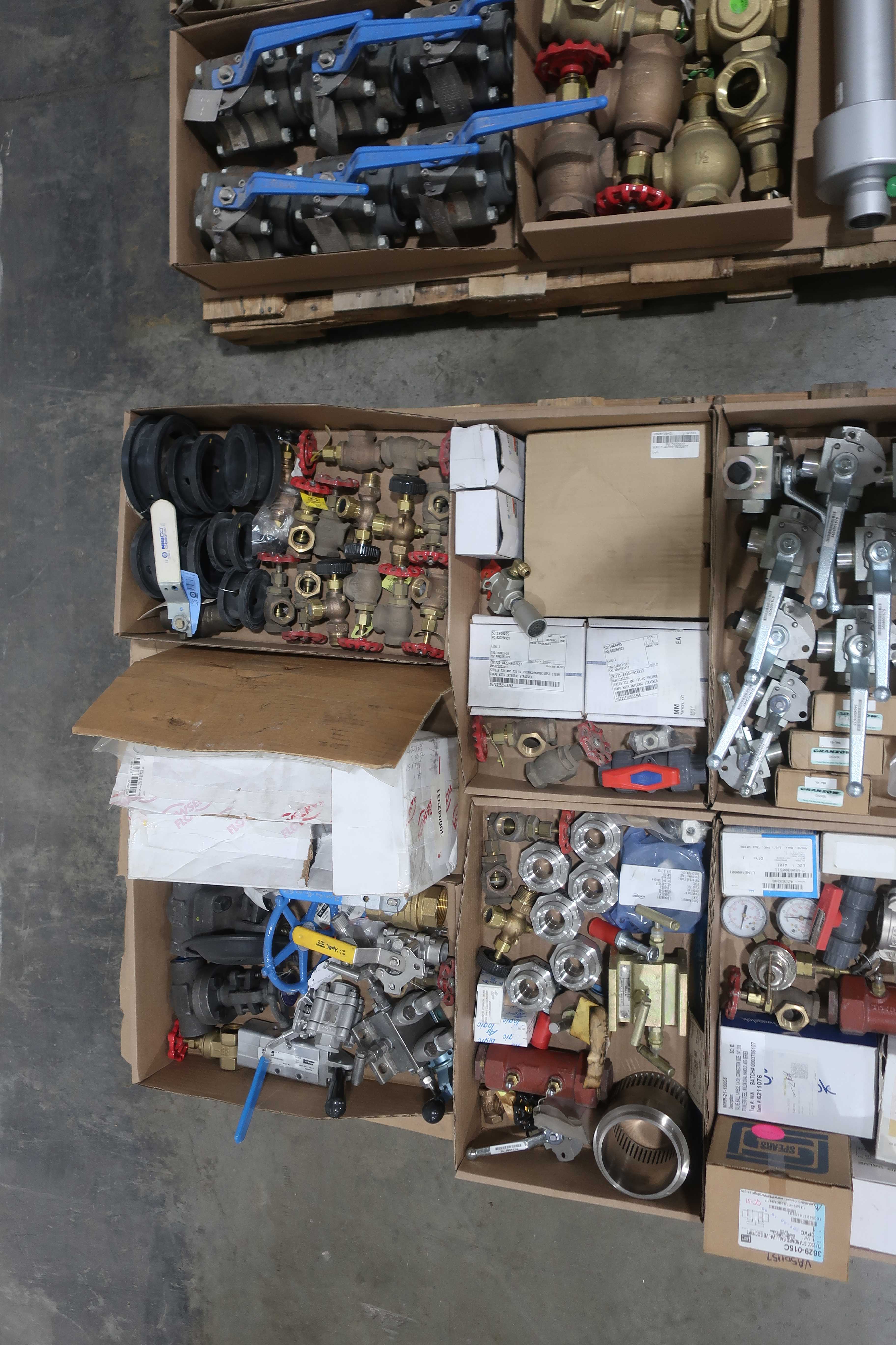 SKU 1741759 - 4 PALLETS OF ASSORTED VALVES AND REPLACEMENT PARTS - VALVE PARTS & ACCESSORIES