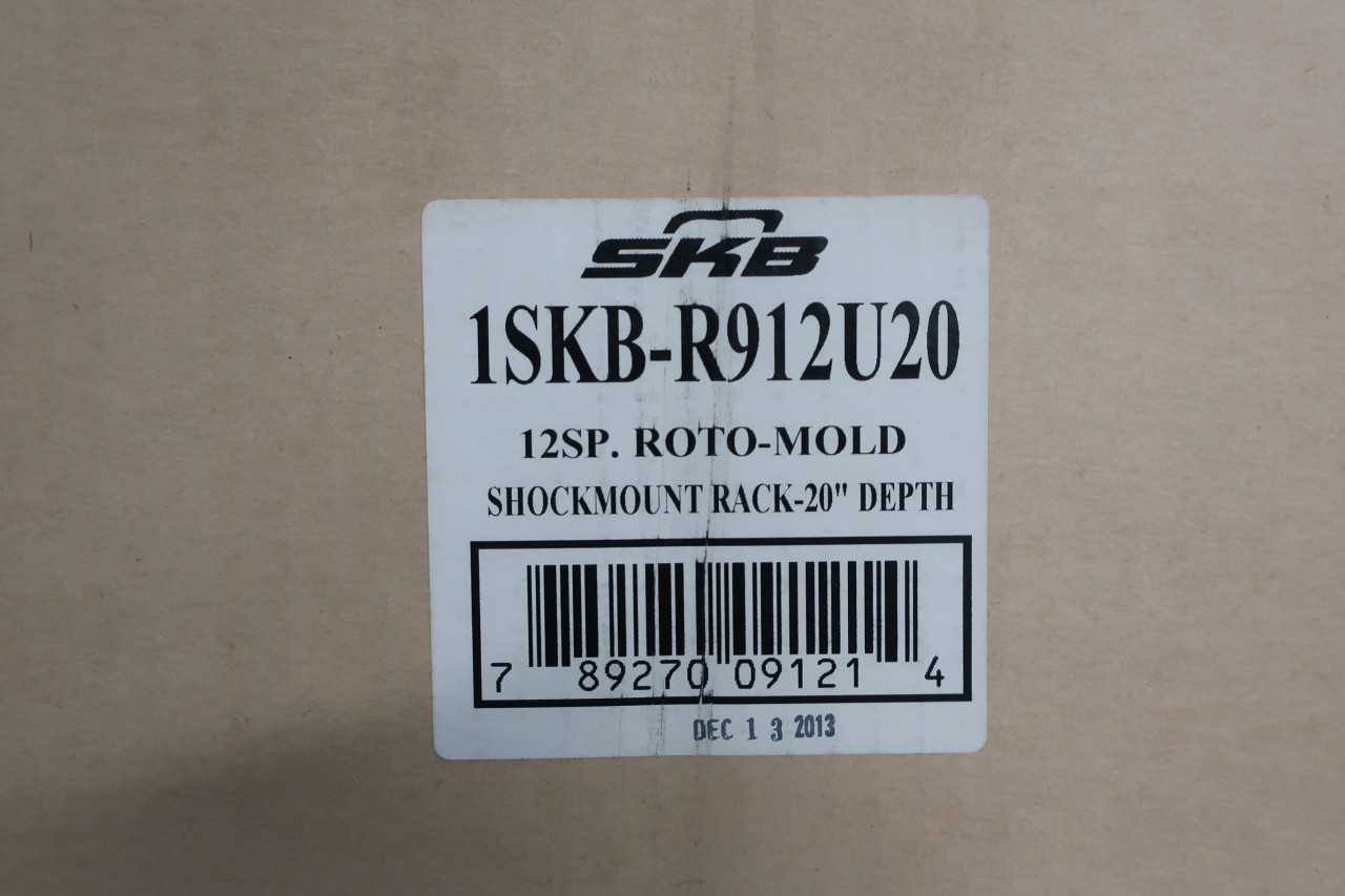 SKB 1SKB-R912U20 SHOCK MOUNT RACK CASE - STORAGE & HANDLING EQUIPMENT