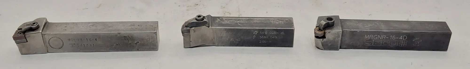 LATHE TURNING TOOL HOLDERS – SET OF 3 – VARIOUS TYPES - MACHINING TOOLING & PARTS
