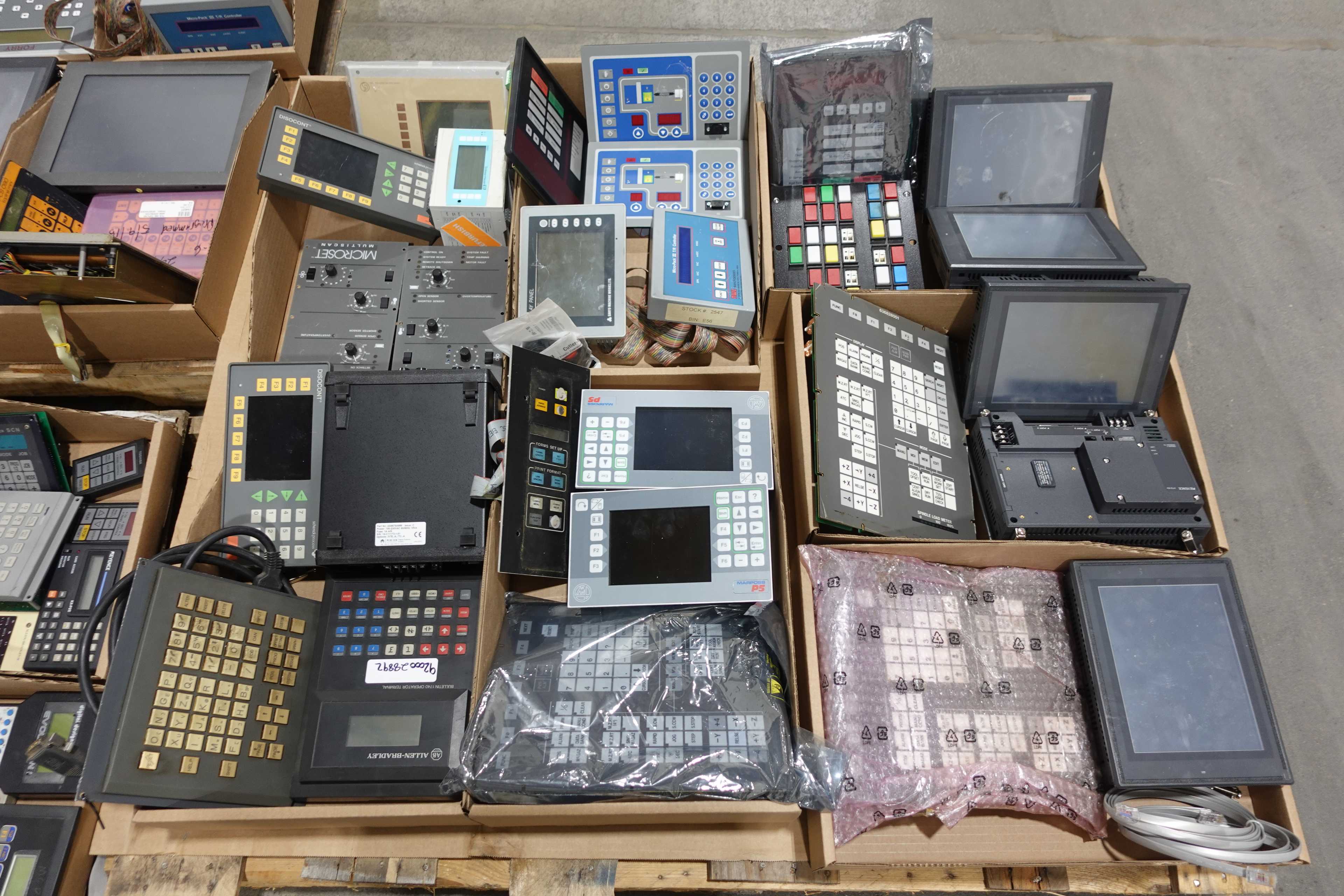 SKU 1734434 - 3 PALLETS OF ASSORTED INTERFACE PANELS - OPERATOR INTERFACE PANELS