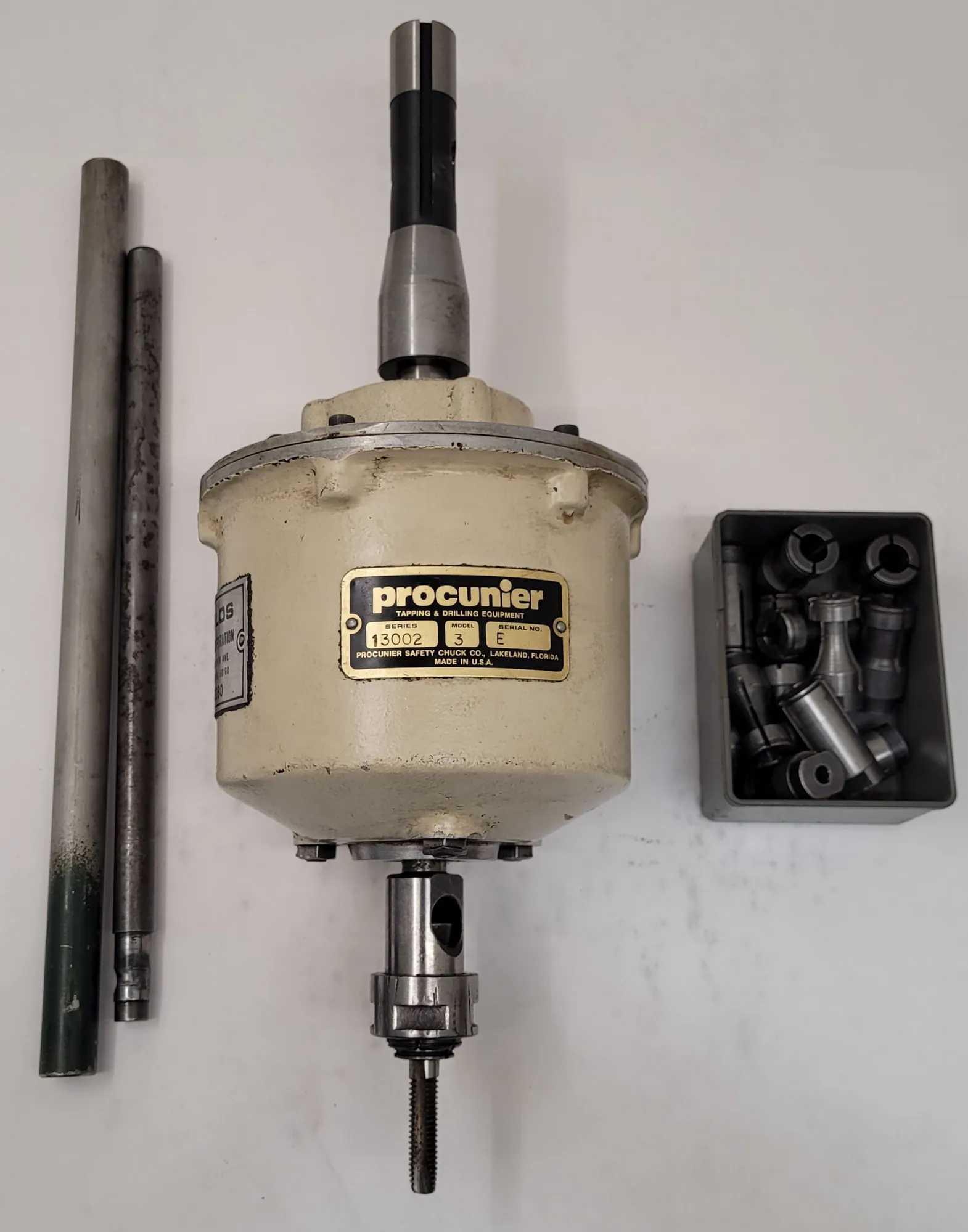 PROCUNIER 3 TOOLHOLDING, TAPPING HEAD, R8 ARBOR, #10-1/2", 1000 RPM - MACHINING TOOLING & PARTS