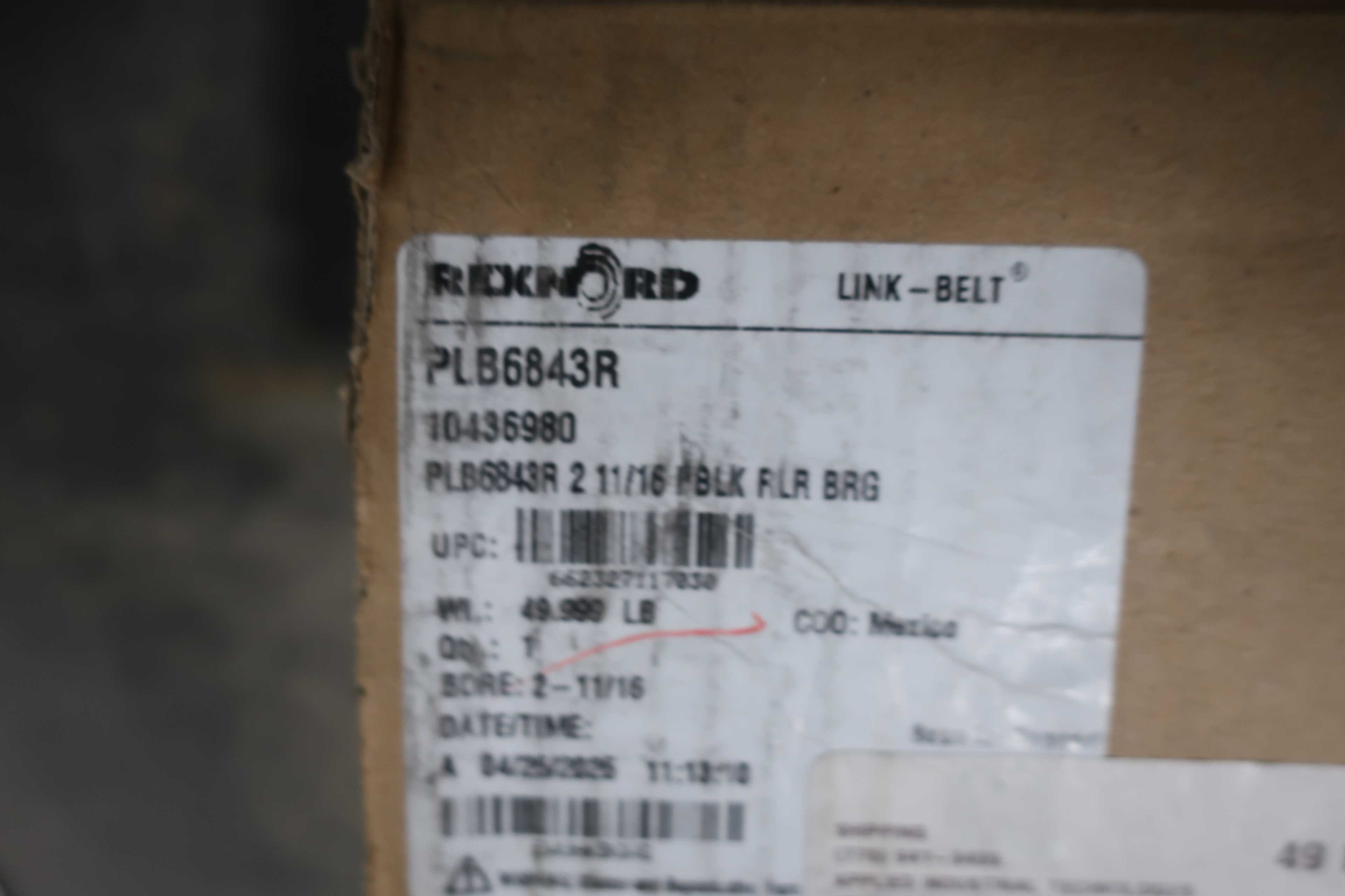 SKU 1749000 - PALLET OF ASSORTED REXNORD PILLOW BLOCK BEARINGS AND BEARING ASSEMBLIES