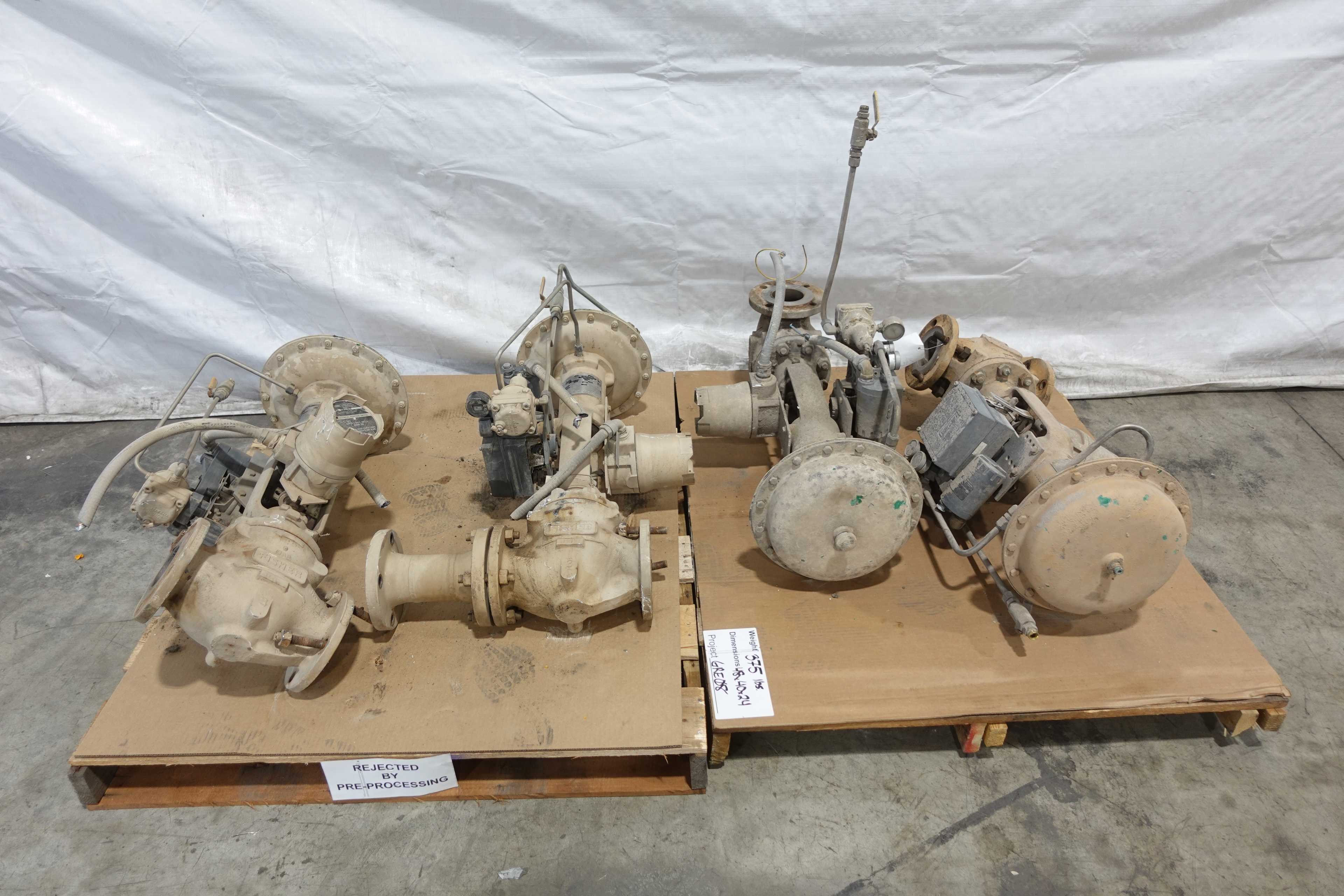 SKU 1726447 - LOT OF 4 FISHER ED 3" CONTROL VALVES - CONTROL VALVE