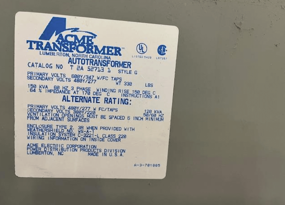 QTY 3: POWER TRANSFORMERS - POWER TRANSFORMERS