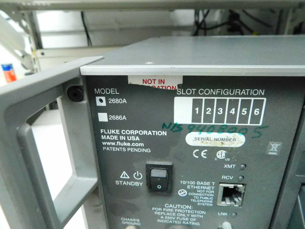FLUKE 2680A DATA ACQ, 120 CHANNELS, 1000 RPS SCAN RATE, 18-BIT RESOLUTION, 120/240 VAC POWER - AUTOMATION & CONTROLS