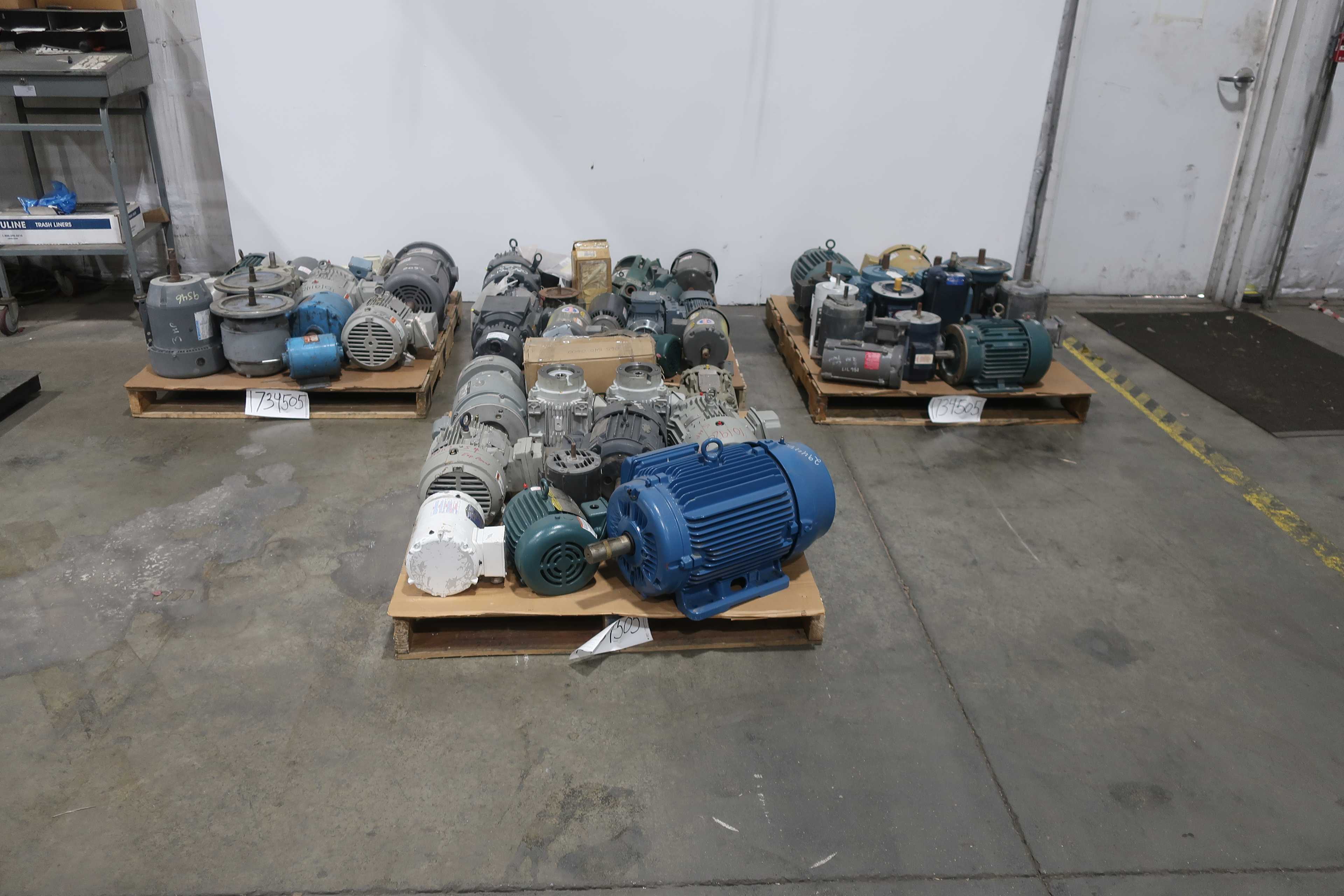 SKU 1734505 - 4 PALLETS OF ASSORTED AC MOTORS