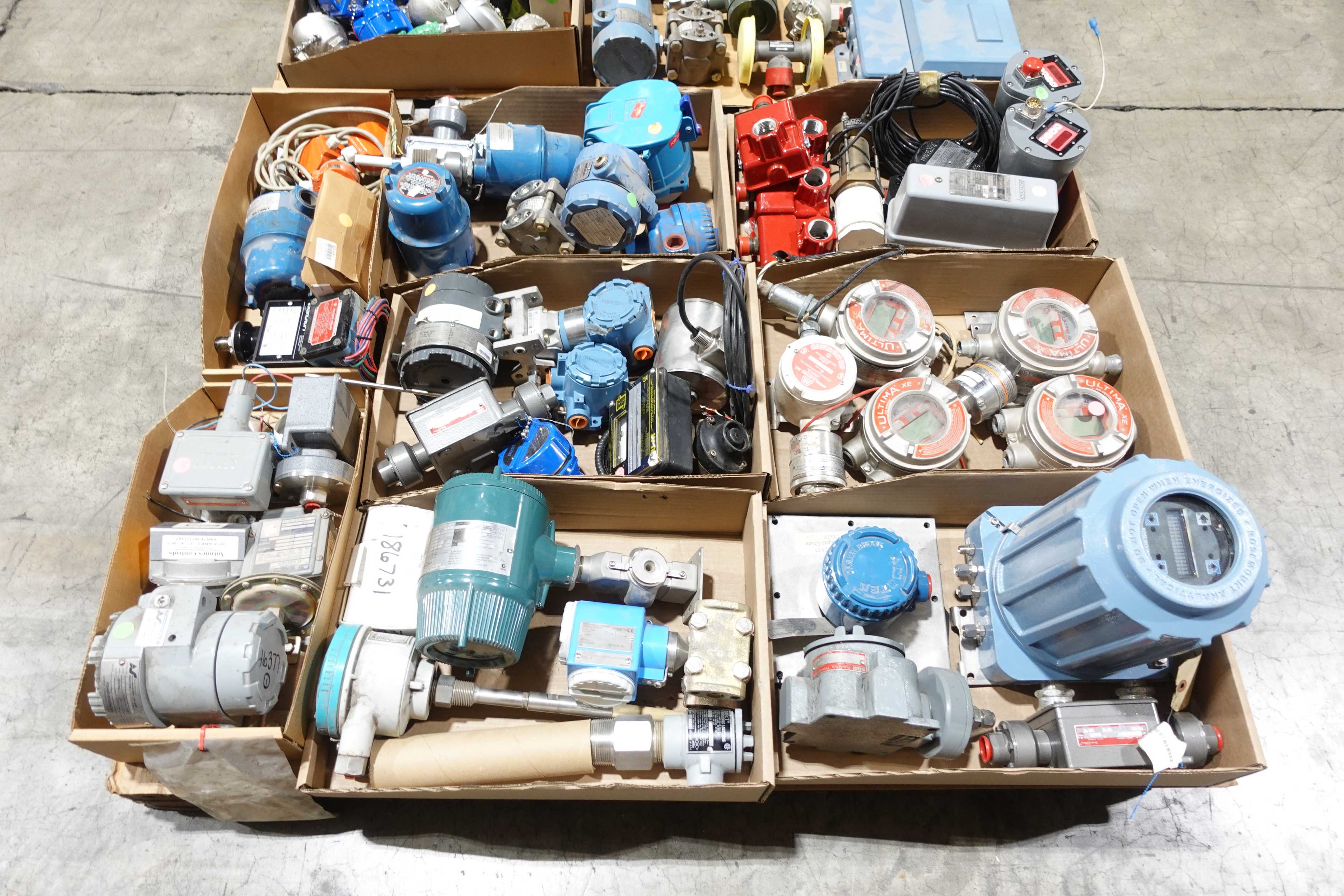 2 PALLETS OF ASSORTED SWITCHES, SENSORS AND TRANSMITTERS - AUTOMATION & CONTROLS