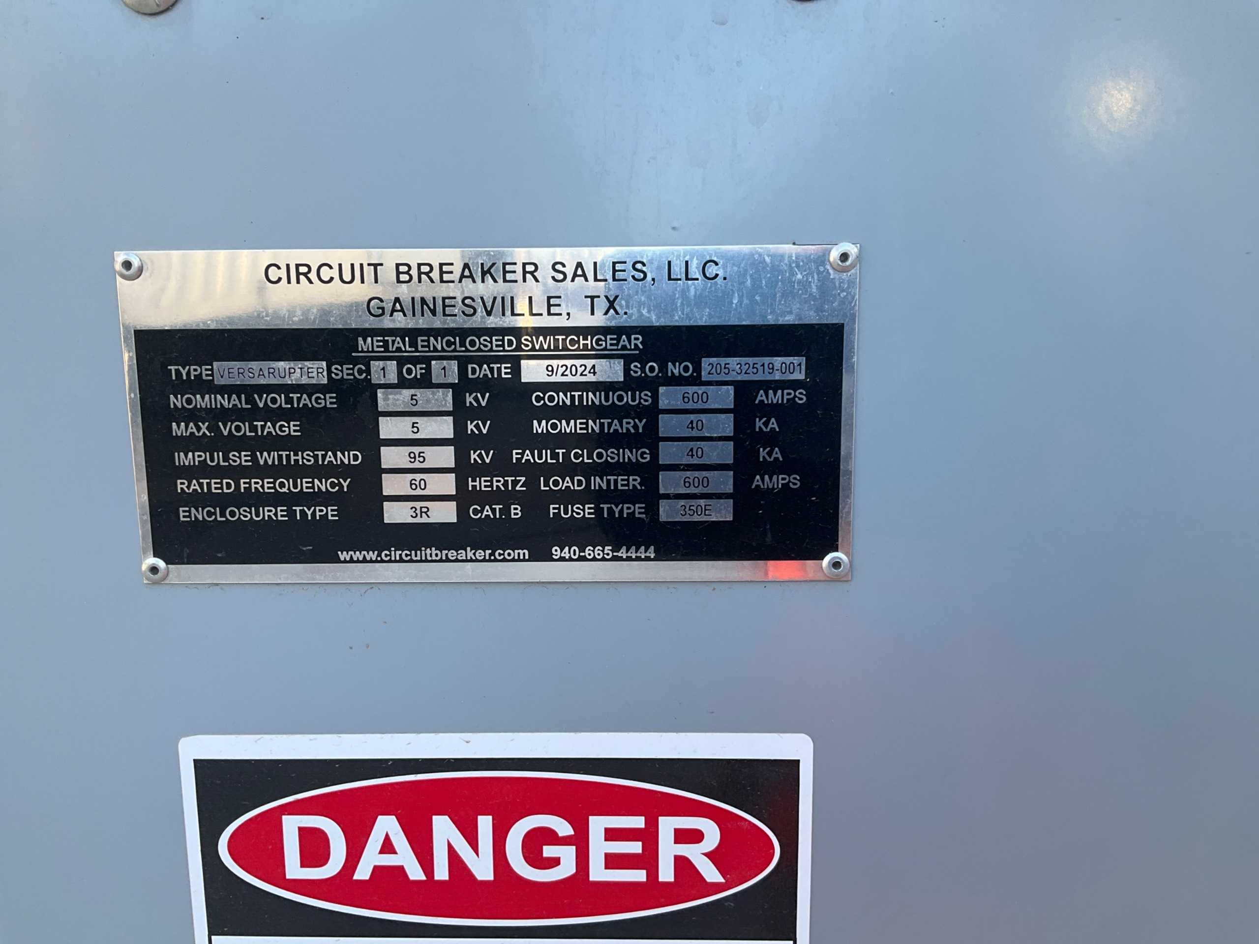 2024 VERSARUPTER METAL-ENCLOSED SWITCHGEAR - SWITCHGEAR