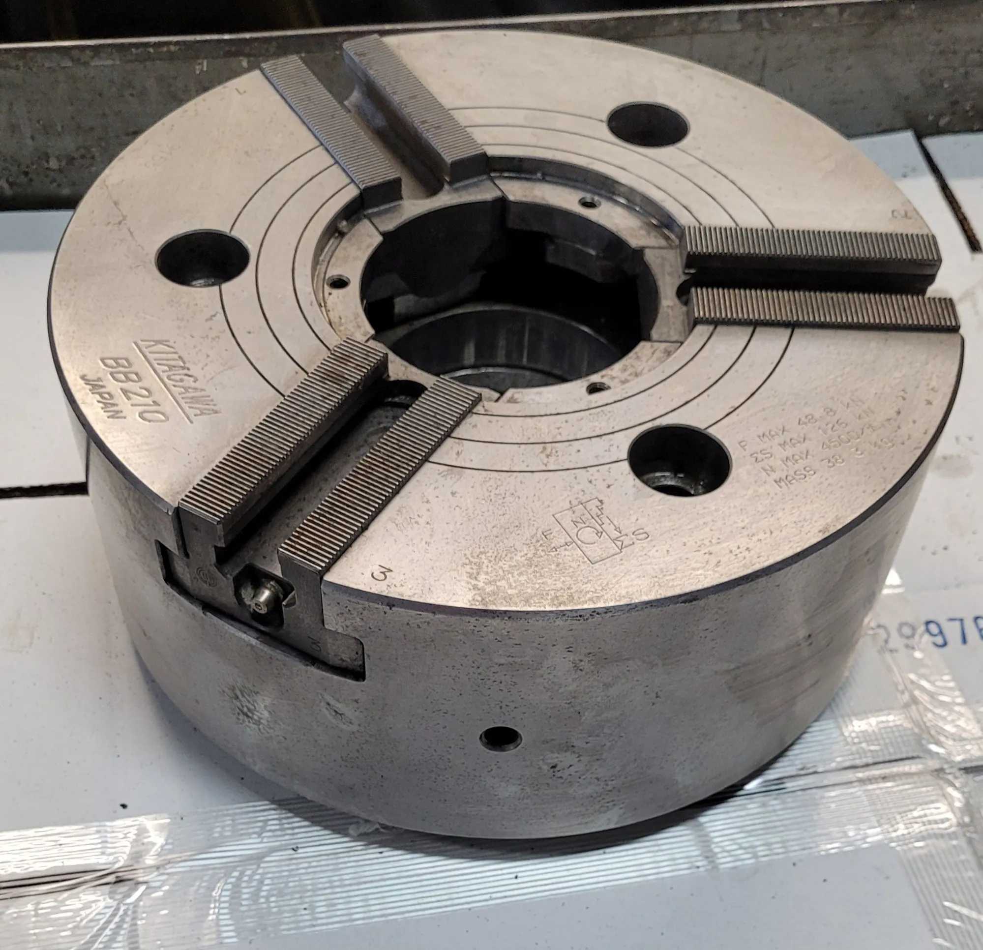 KITAGAWA BB210 - 10IN - 3 JAW HYDRAULIC CHUCK - MAX SPEED 4500RPM - MACHINE TOOLING