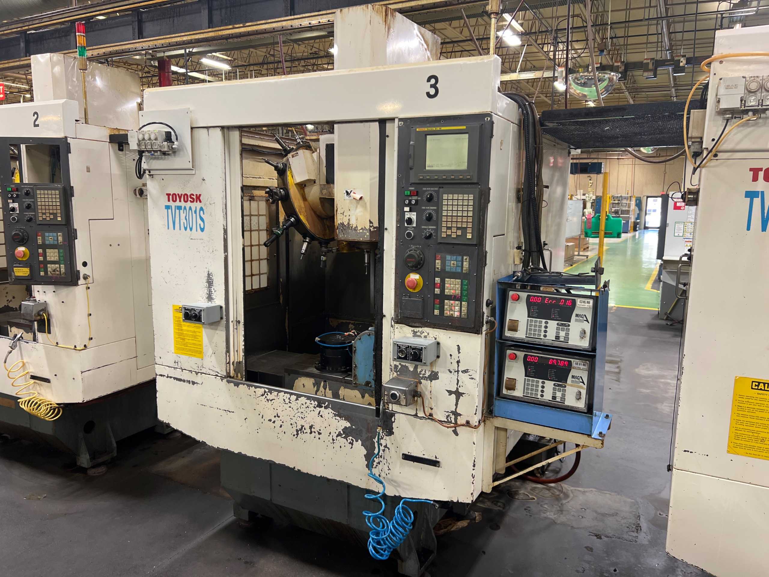 2002 TOYOSK TVT301S VERTICAL MACHINING CENTER - VERTICAL MACHINING CENTERS 2002 TOYOSK TVT301S VERTICAL MACHINING CENTER - VERTICAL MACHINING CENTERS