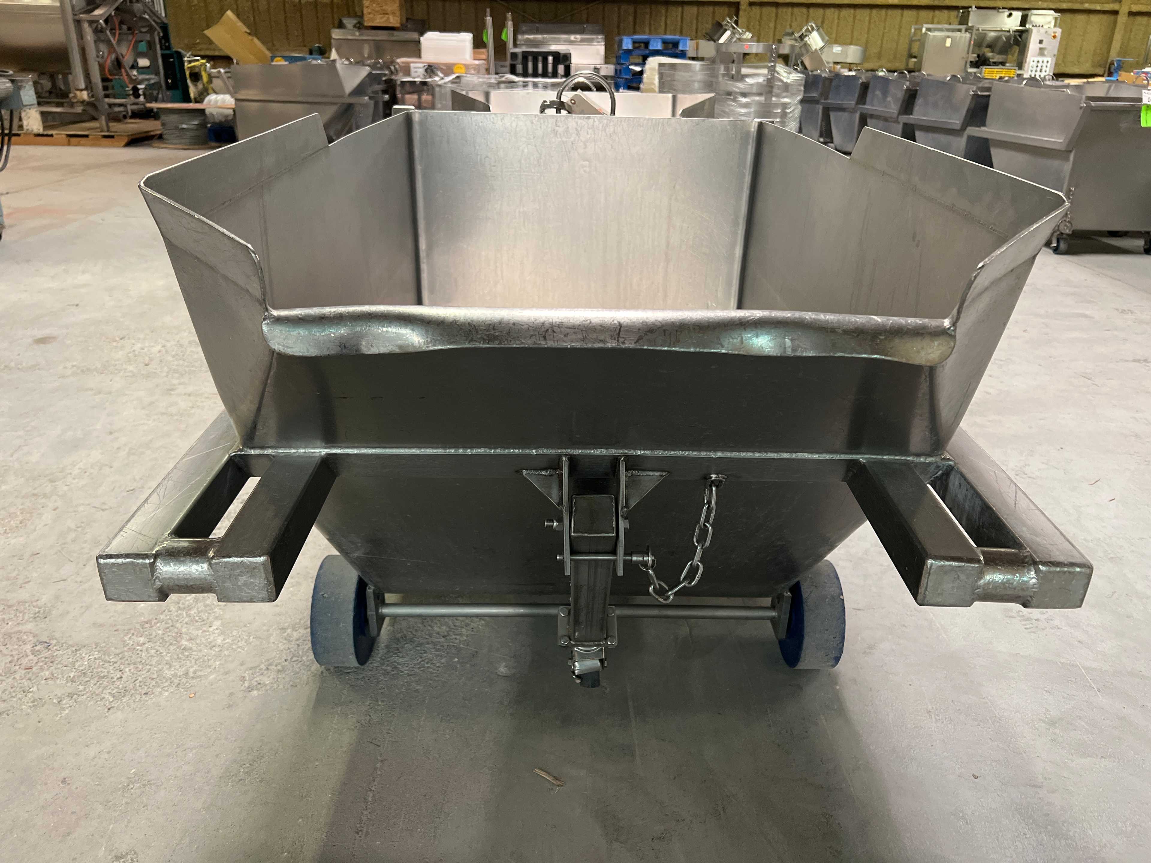 Stainless Steel Dump Cart Hopper - ROLLING CARTS