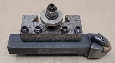 CXA 1 LATHE TOOL POST HOLDER W/ KENNAMETAL TOOL, LATHE SWING 13-18 INCH - MACHINE TOOLING