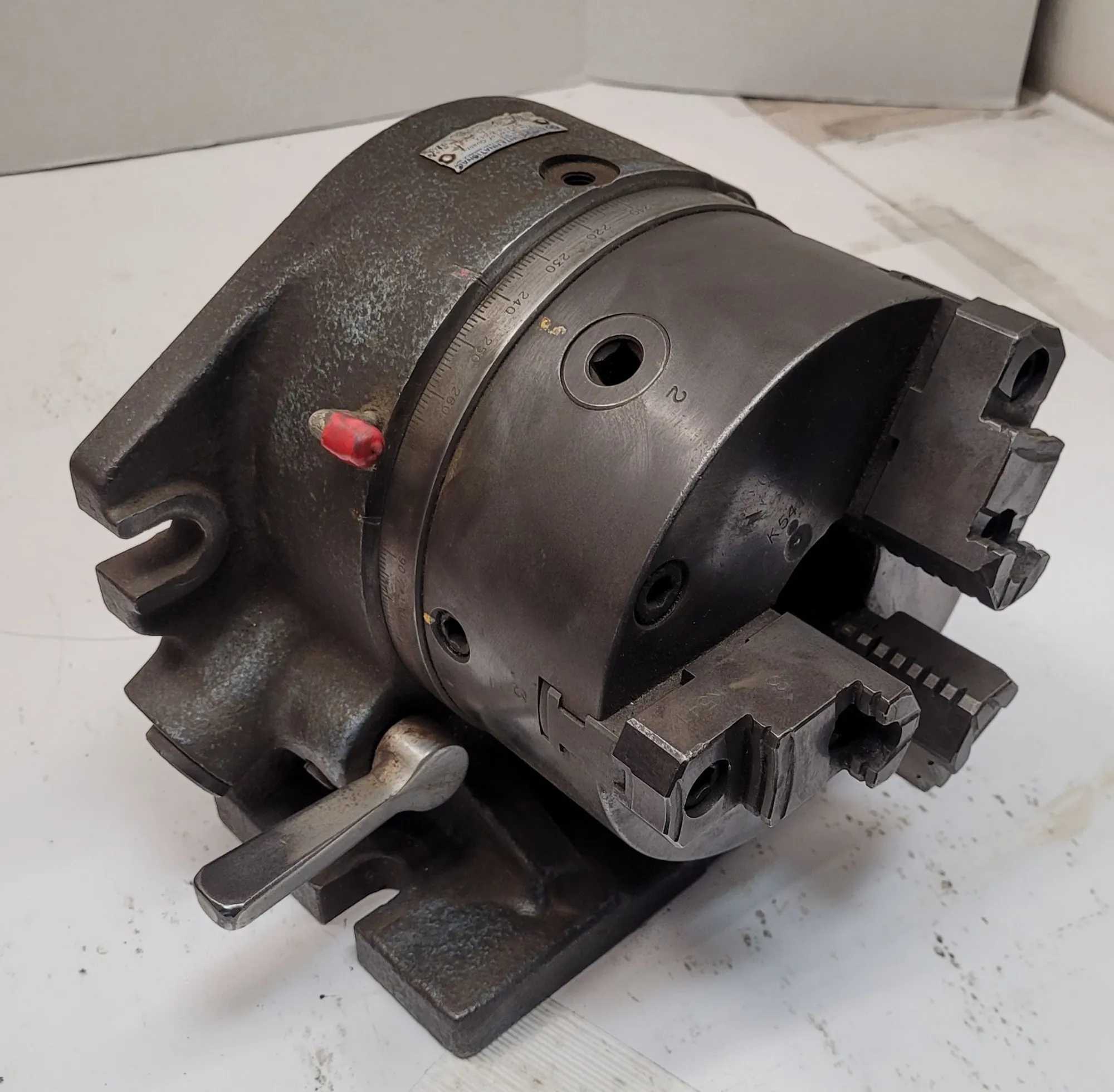 YUASA 550-006 ACCU-DEX ROTARY INDEXER SUPER SPACER W/ 6-1/2" 3 JAW CHUCK - MACHINE TOOLING