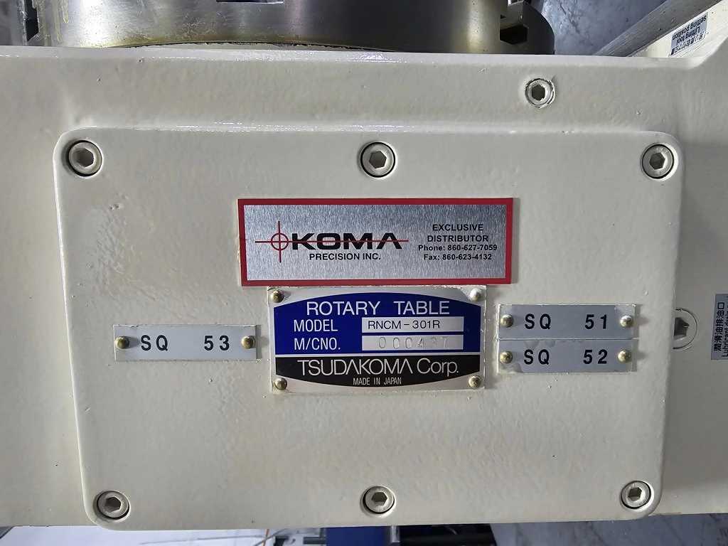 1900 TSUDAKOMA RNCM-301R CNC ROTARY TABLE, 12.598" TABLE, 8.26" CH, 440LBS - ROTARY TABLES