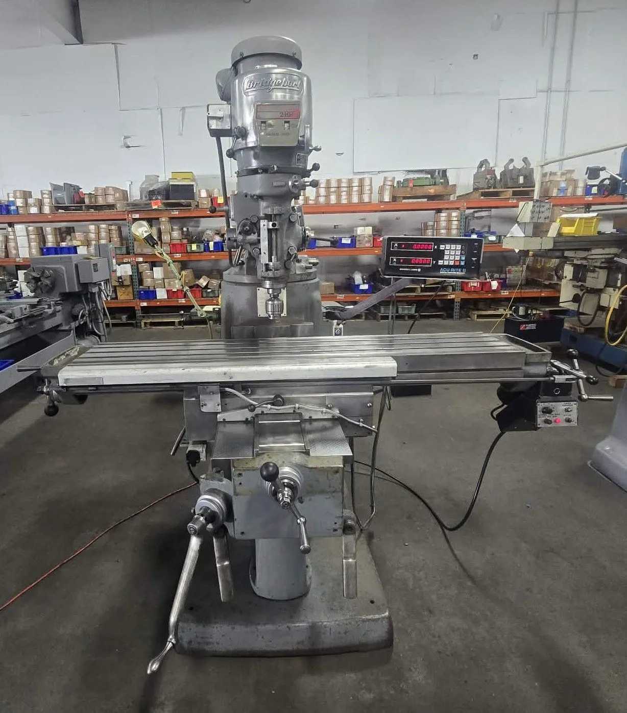 BRIDGEPORT SERIES II SPECIAL VERTICAL MILL, 11X58 TABLE, 2HP, R8, 60-4200 RPM, ACCURITE DRO - VERTICAL MILLING MACHINES
