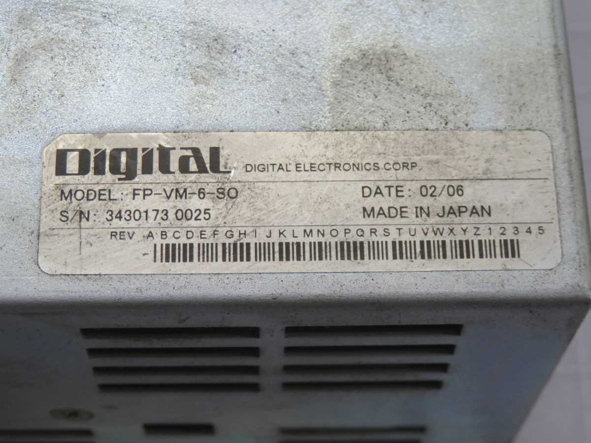 DIGITAL ELECTRONICS FP-VM-6-SO HMI, 5.7IN TFT LCD, 320X240 PX RESOLUTION, RESISTIVE TOUCH INPUT - OPERATOR INTERFACE PANELS