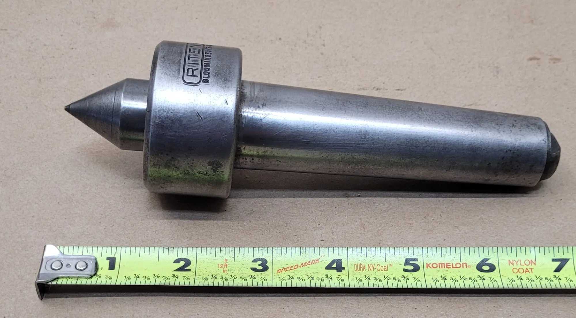 RITEN CR 9995 LIVE CENTER 4MT WITH 7IN OAL TAPERED SHANK/MORSE TAPER SIZE 4 - MACHINE TOOLING