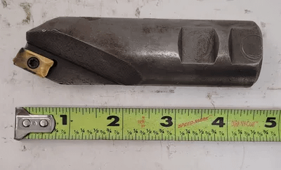 SINGLE FLUTE 45-DEGREE INDEXABLE CHAMFER TOOL, 1-1/4" SHANK, OAL 4.5" - MACHINE TOOLING
