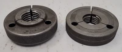 UNBRANDED THREAD RING GAUGES, GO/NO GO, VARIOUS SIZES, SET OF 2 - MACHINE TOOLING