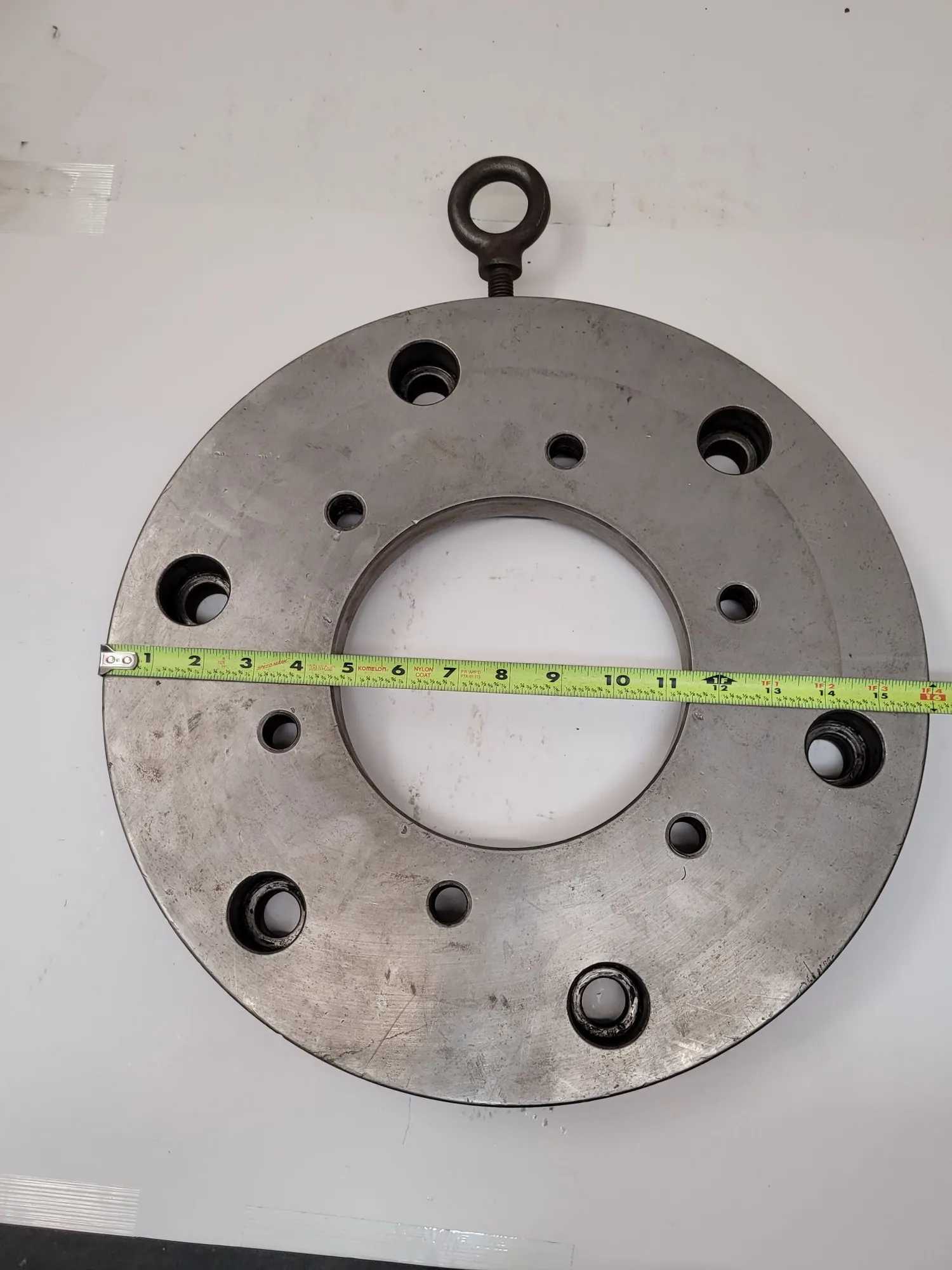 YUASA 16" BACK PLATE, HEAVY DUTY, DIAMETER: 16”, THRU HOLE: 7” - MACHINE TOOLING