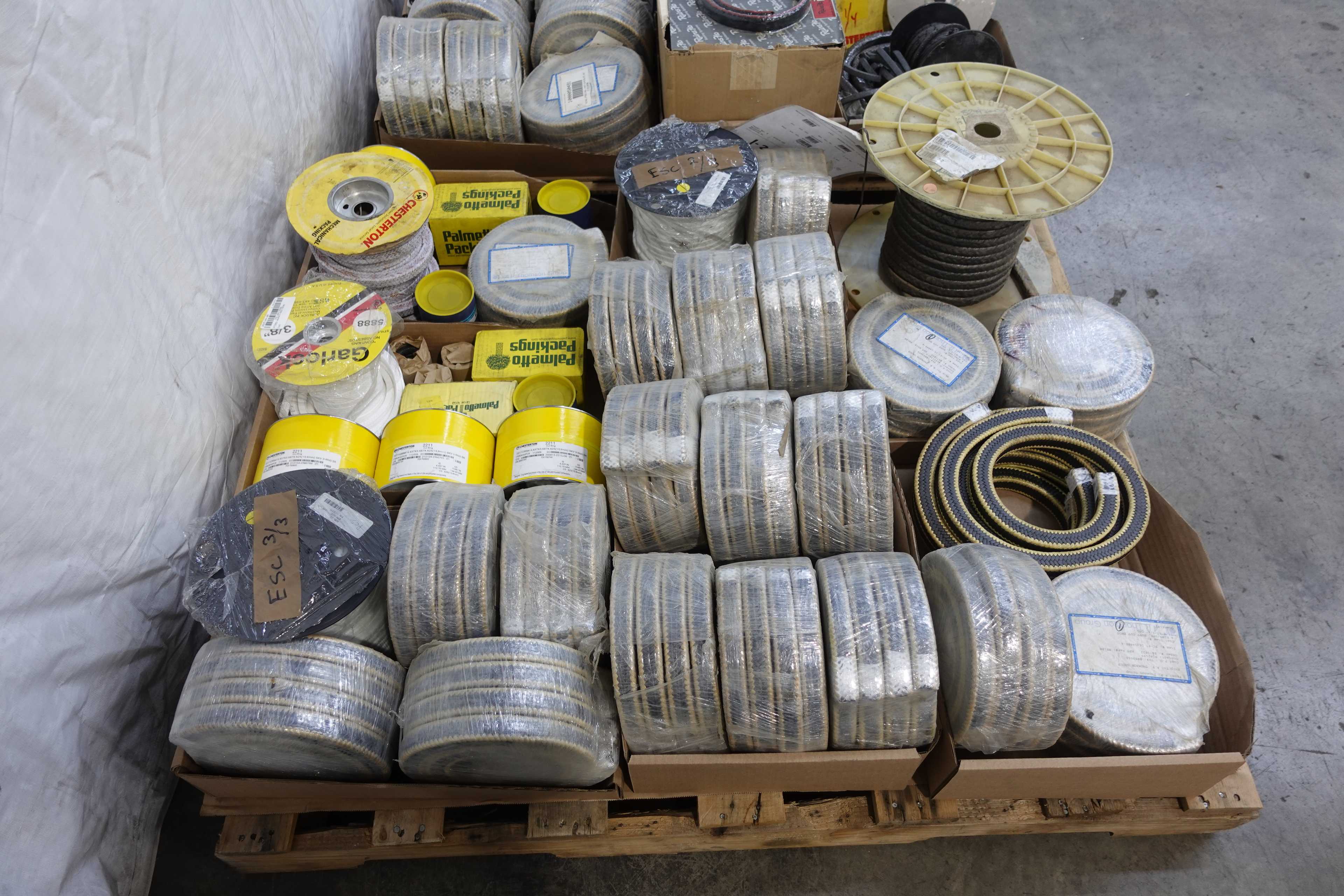 SKU 1737638 - 2 PALLETS OF ASSORTED PUMP PACKING - PUMP REPLACEMENT PARTS