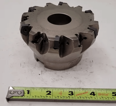 INGERSOLL DM5G-40R01 INDEXABLE FACE MILL, 4.000" CUTTING DIA., 12 INSERTS, 1.5000" BORE - MACHINE TOOLING
