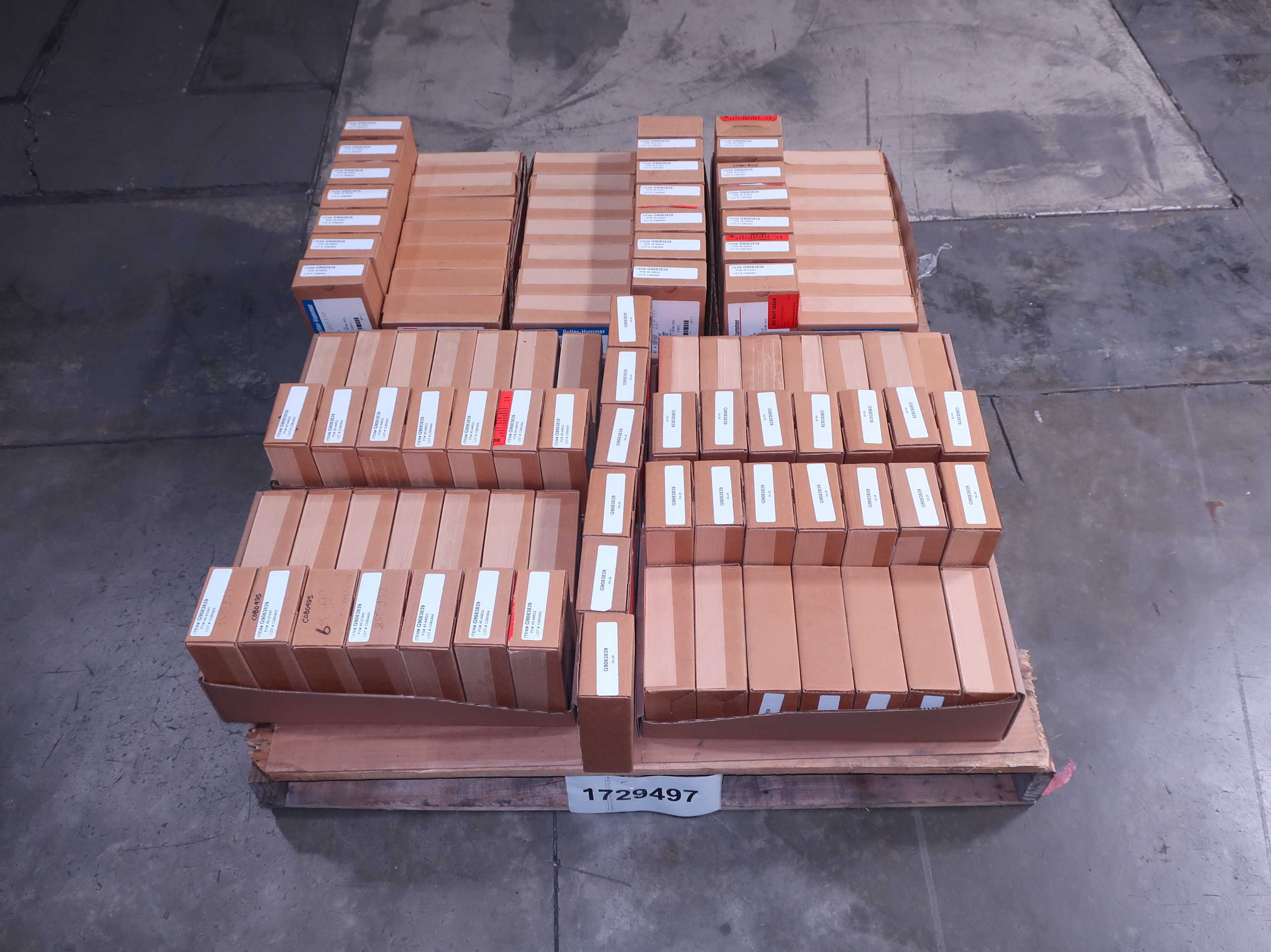 SKU 1729497 - PALLET OF ASSORTED RELAYS, WESTINGHOUSE, EATON, CUTTLER HAMMER - ELECTRICAL RELAYS