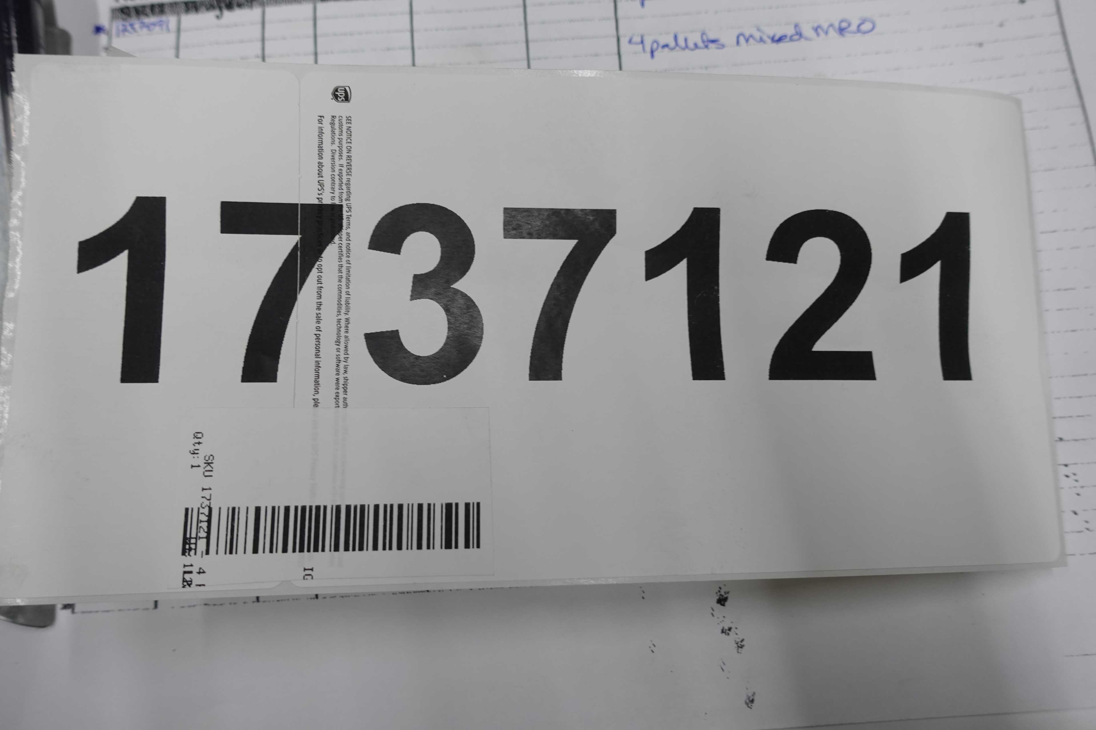 SKU 1737121 - 4 PALLETS OF MIXED MRO, ASSORTED ELECTRICAL, PUMP PARTS, SEALS, POWER TRANSMISSION - MISCELLANEOUS