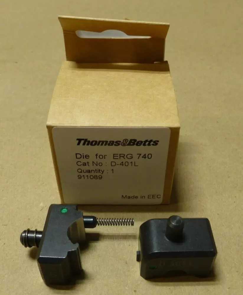 QTY 12 THOMAS & BETTS D-401L DIE FOR ERG740 CRIMP TOOL - WIRE & CABLE MANAGEMENT