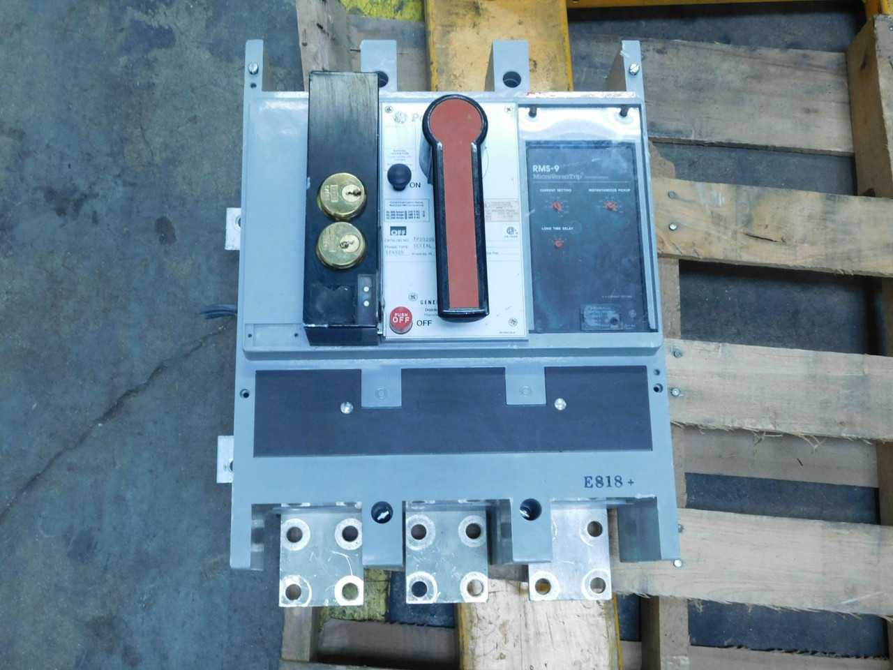 GE RMS-9 TP2020SS CB, 3 POLES, 2000A CURRENT, 600 VAC VOLTAGE, LSI-G PROT, 65KAIC - INDUSTRIAL PARTS