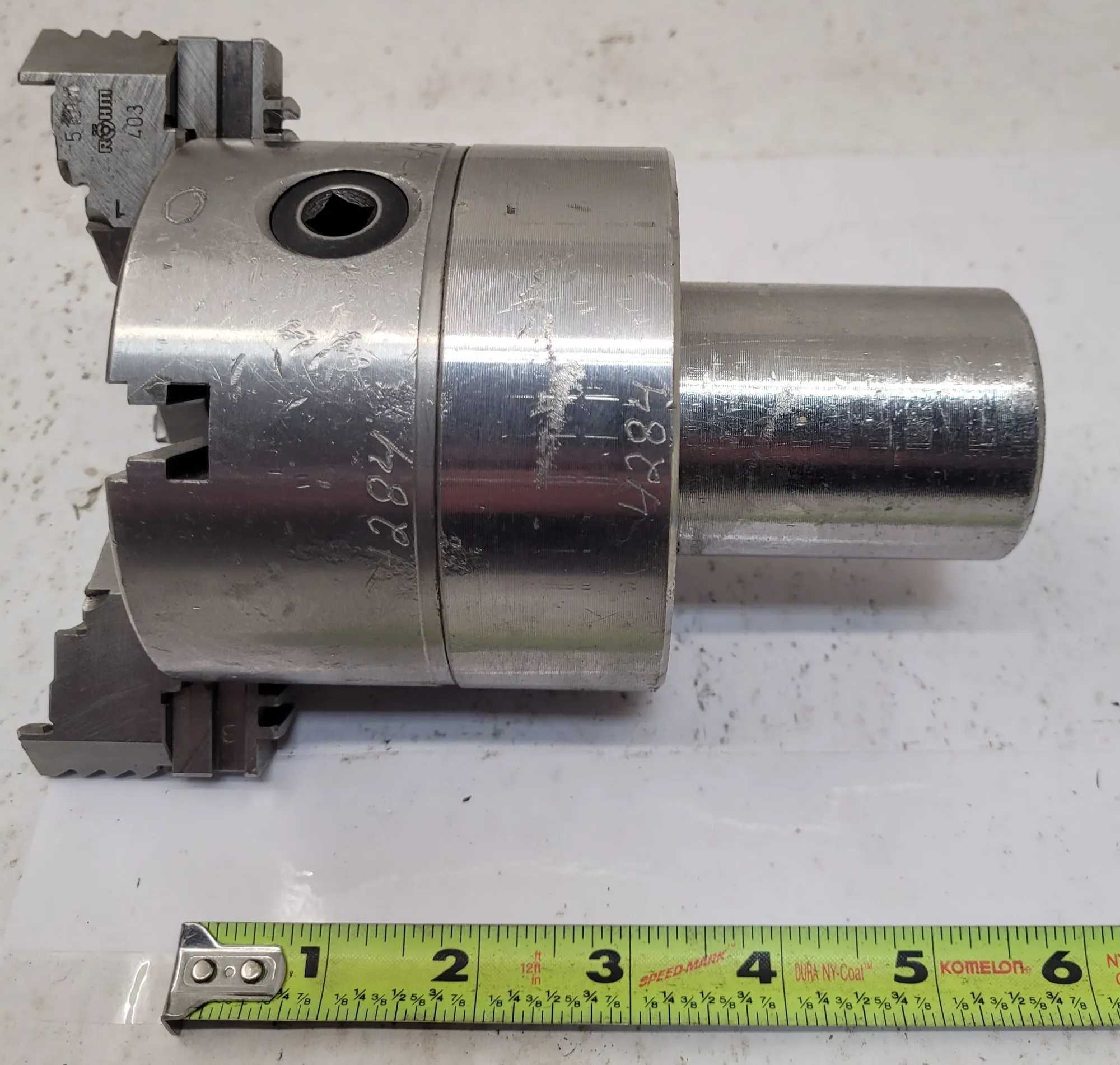 ROHM 4 INCH, 4 JAW LATHE CHUCK 4” DIAMETER - MACHINE TOOLING
